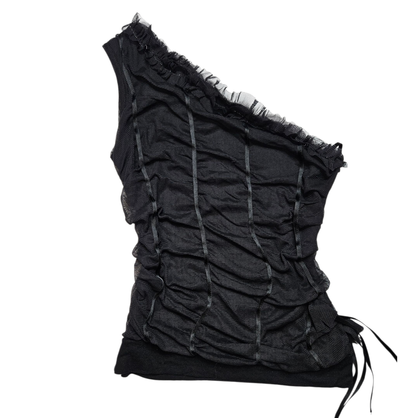 Haut asymétrique en voile plissé