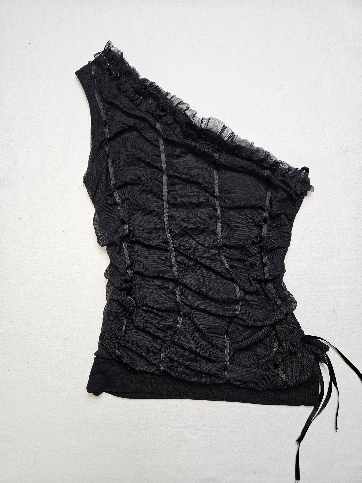 Haut asymétrique en voile plissé