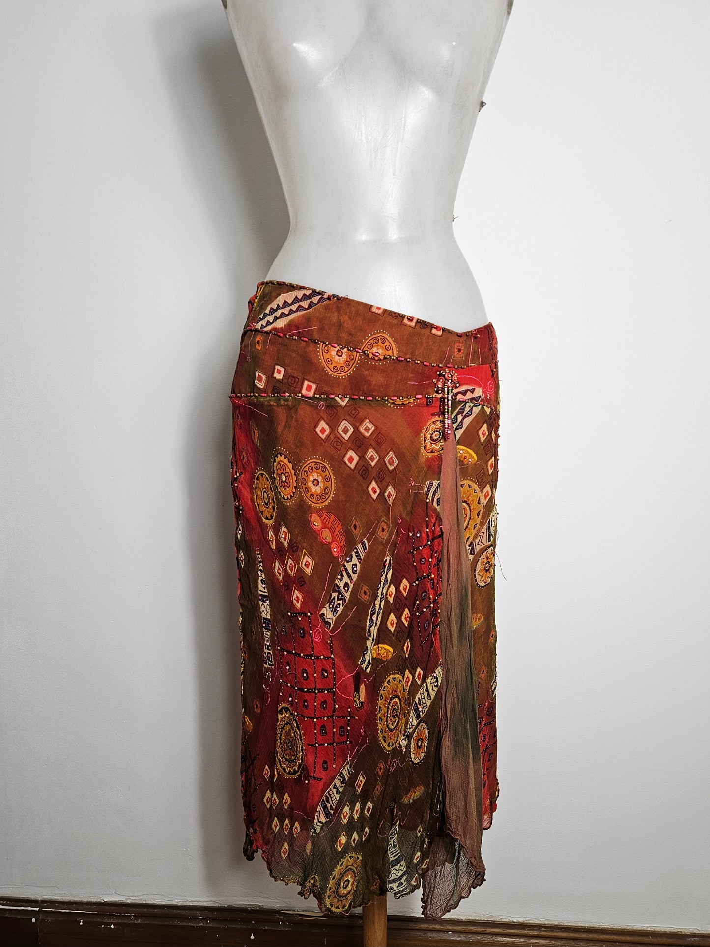 Ensemble René Derhy orange et rouge