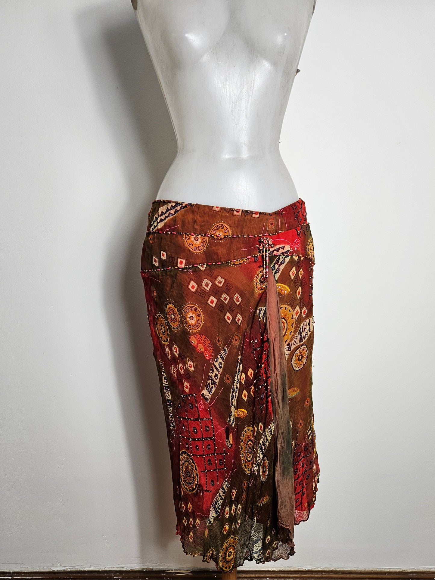 Ensemble René Derhy orange et rouge
