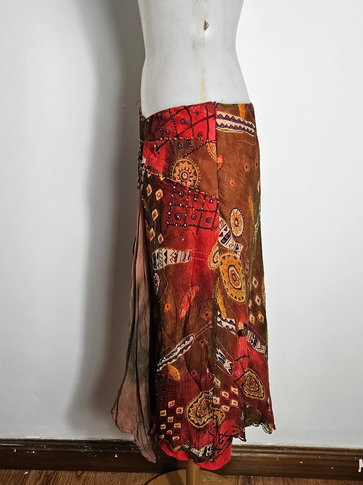 Ensemble René Derhy orange et rouge