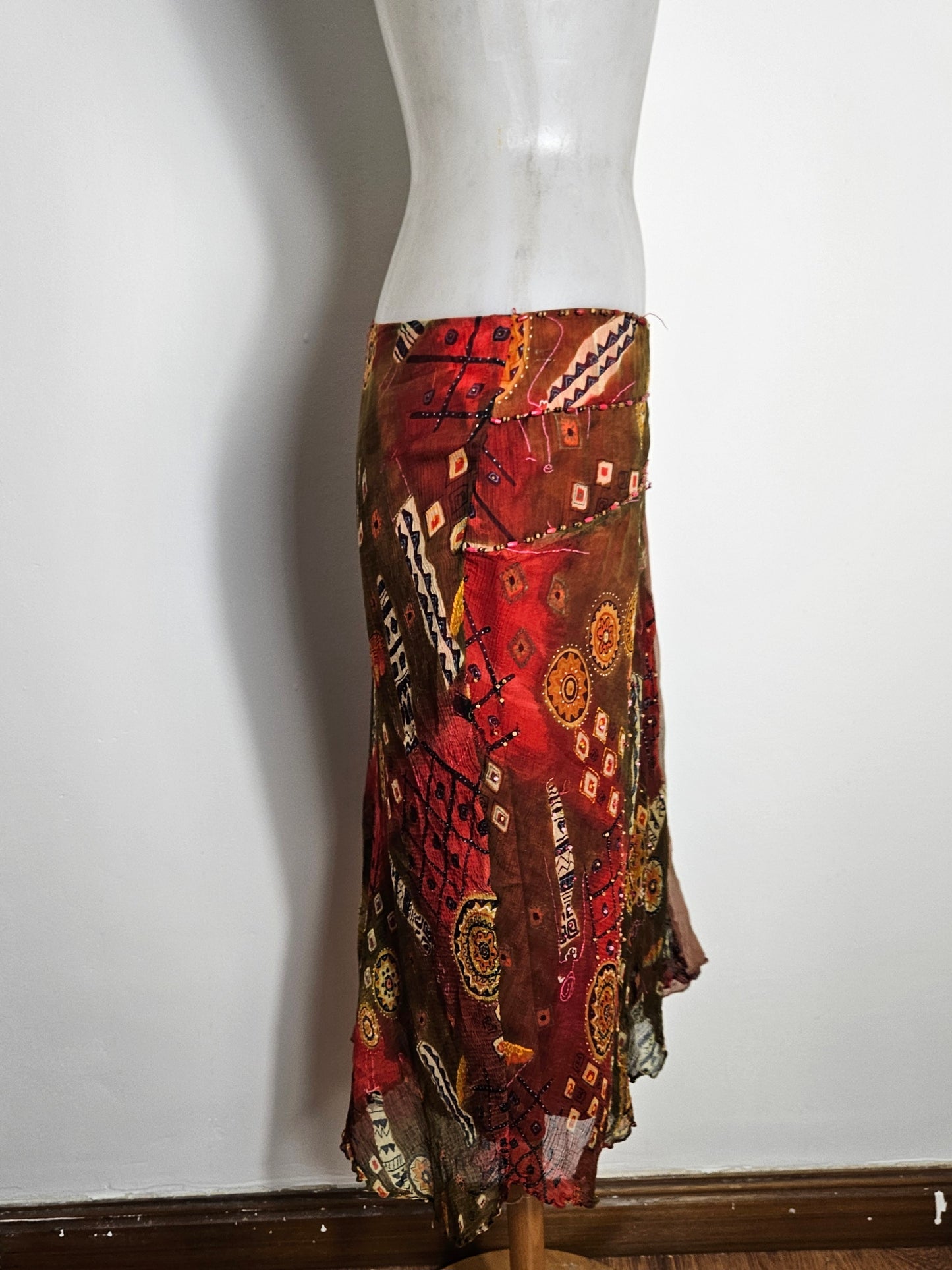 Ensemble René Derhy orange et rouge