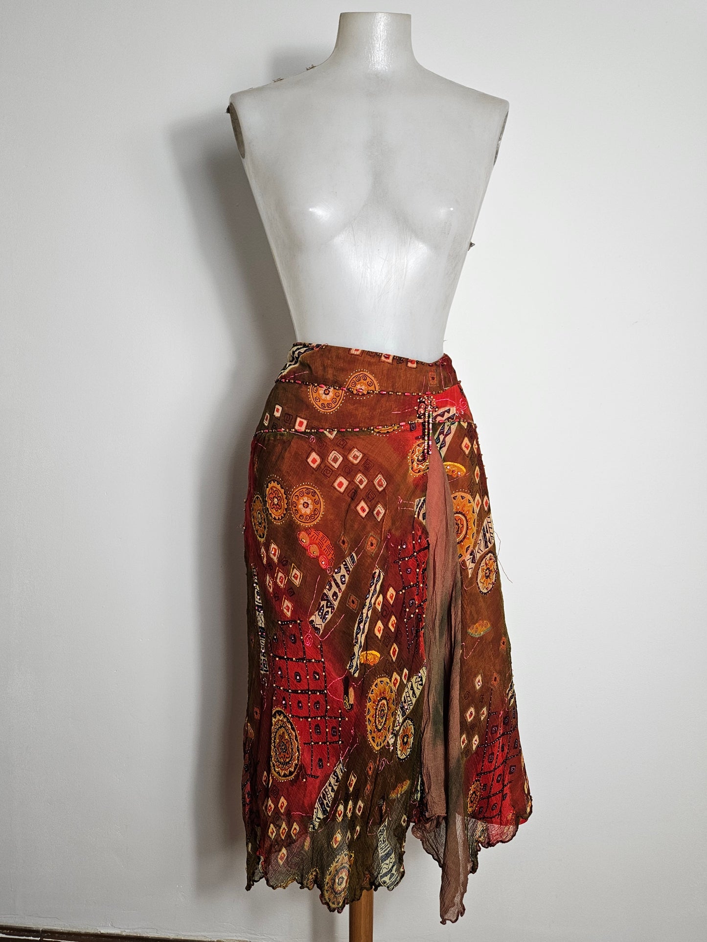 Ensemble René Derhy orange et rouge
