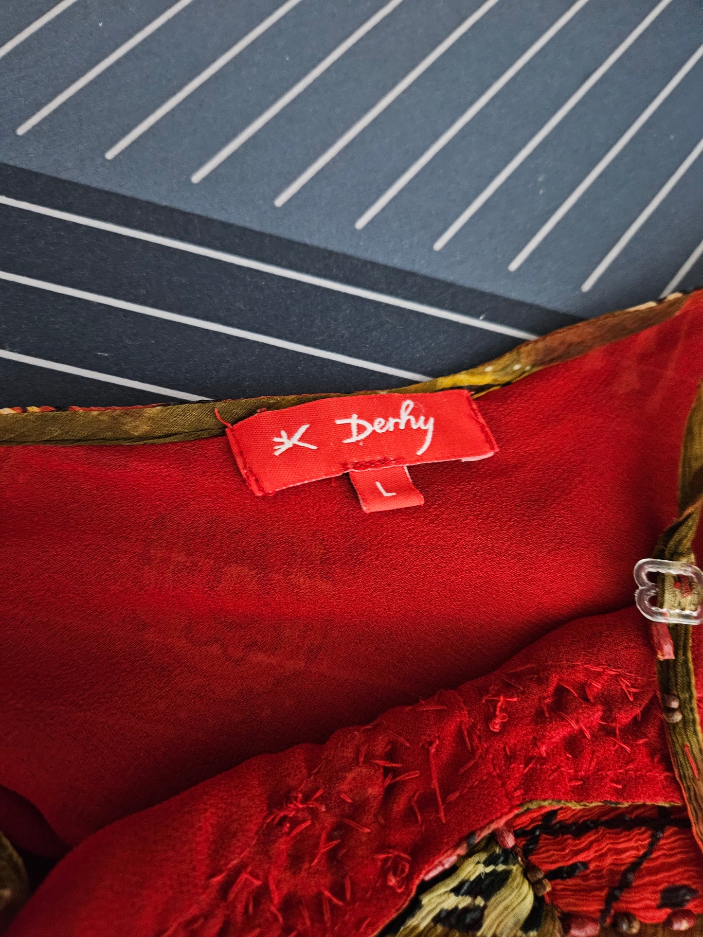 Ensemble René Derhy orange et rouge