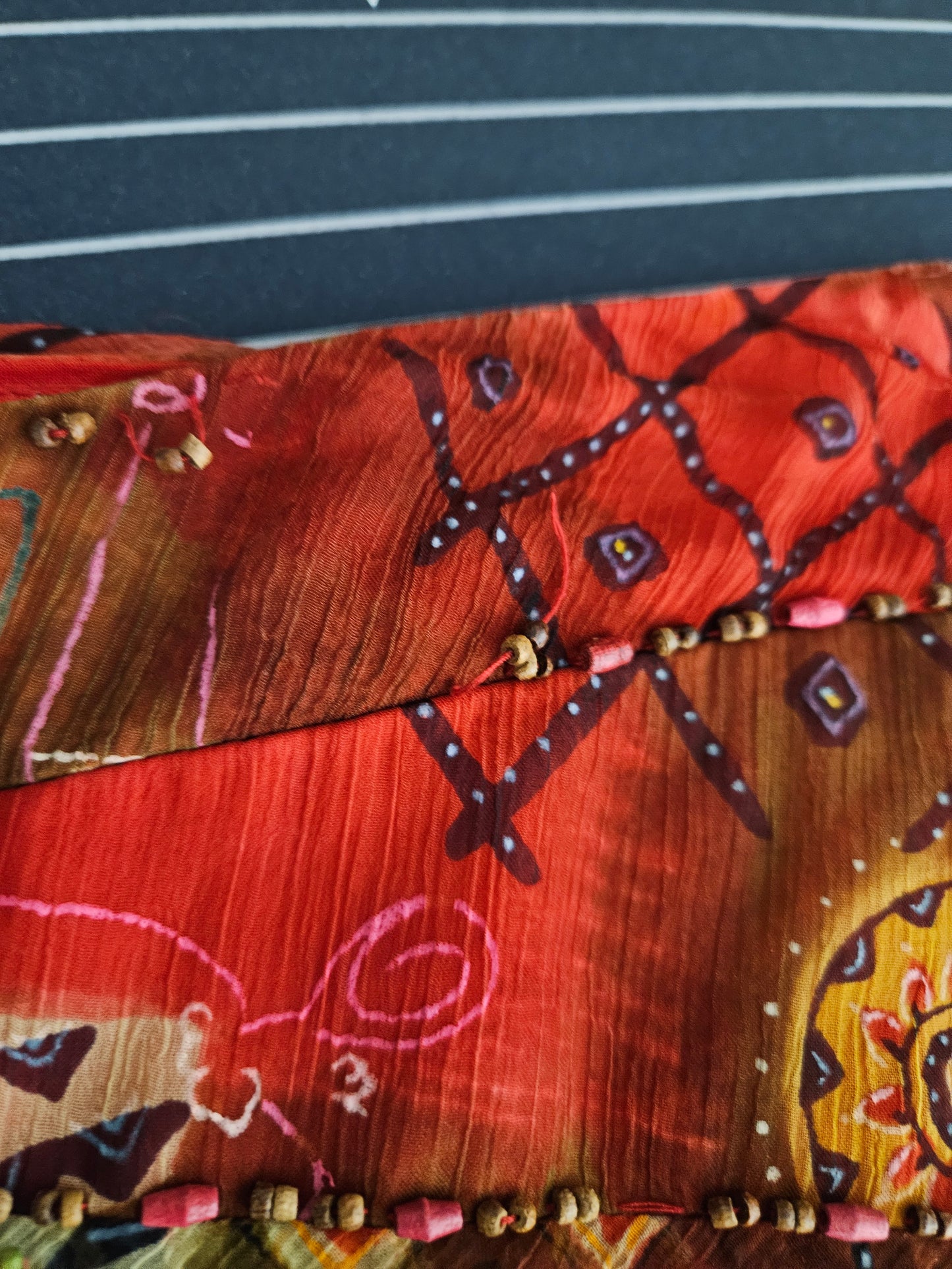 Ensemble René Derhy orange et rouge