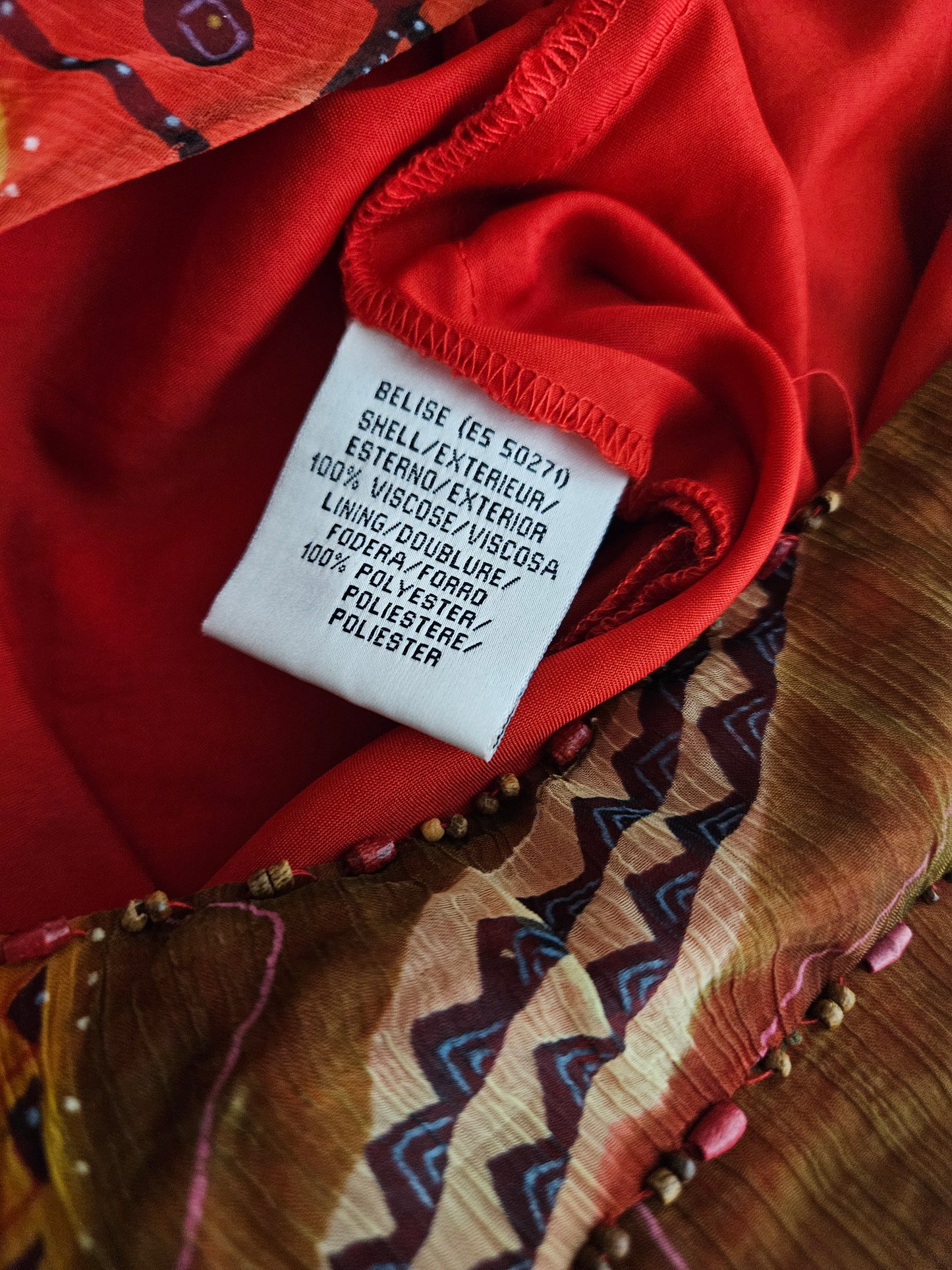 Ensemble René Derhy orange et rouge