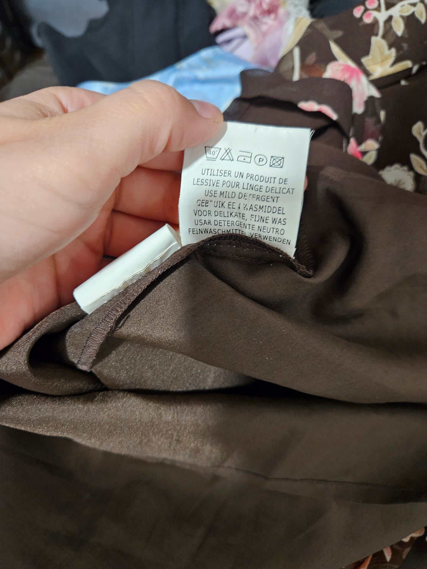 Maxi robe florale marron