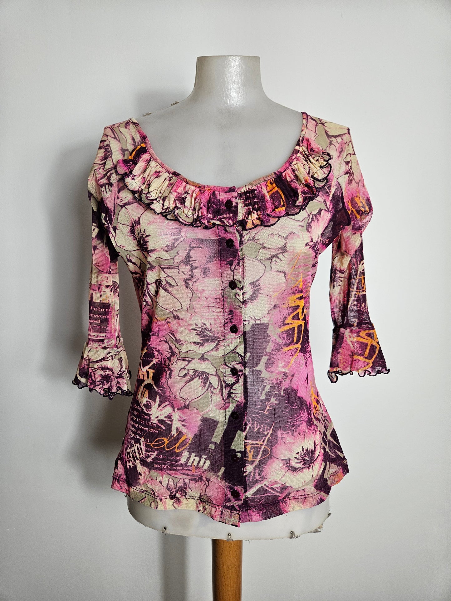 Haut en voile floral