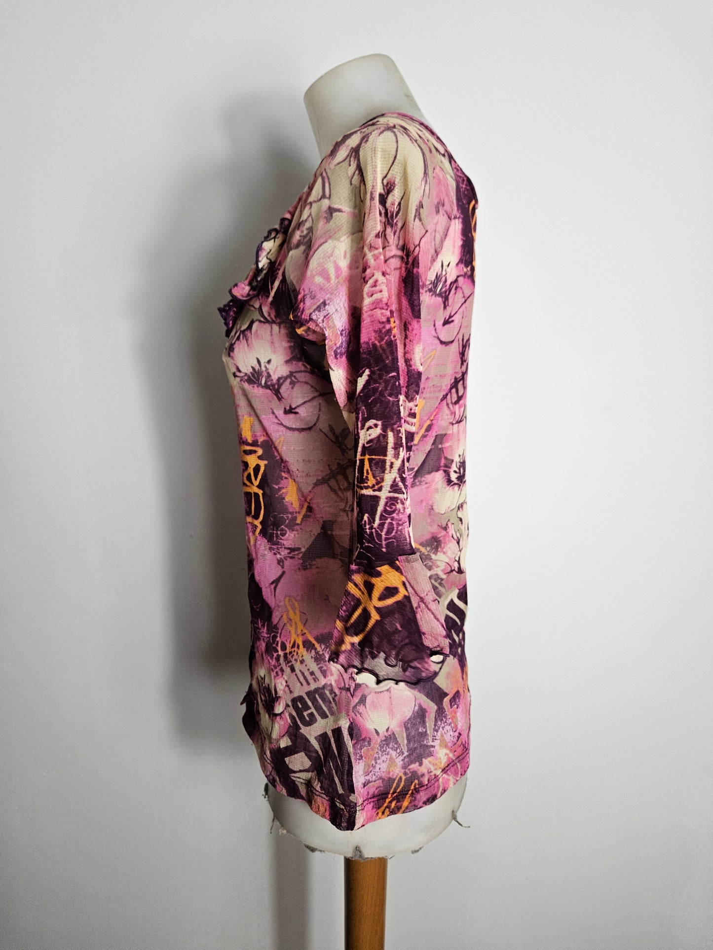 Haut en voile floral