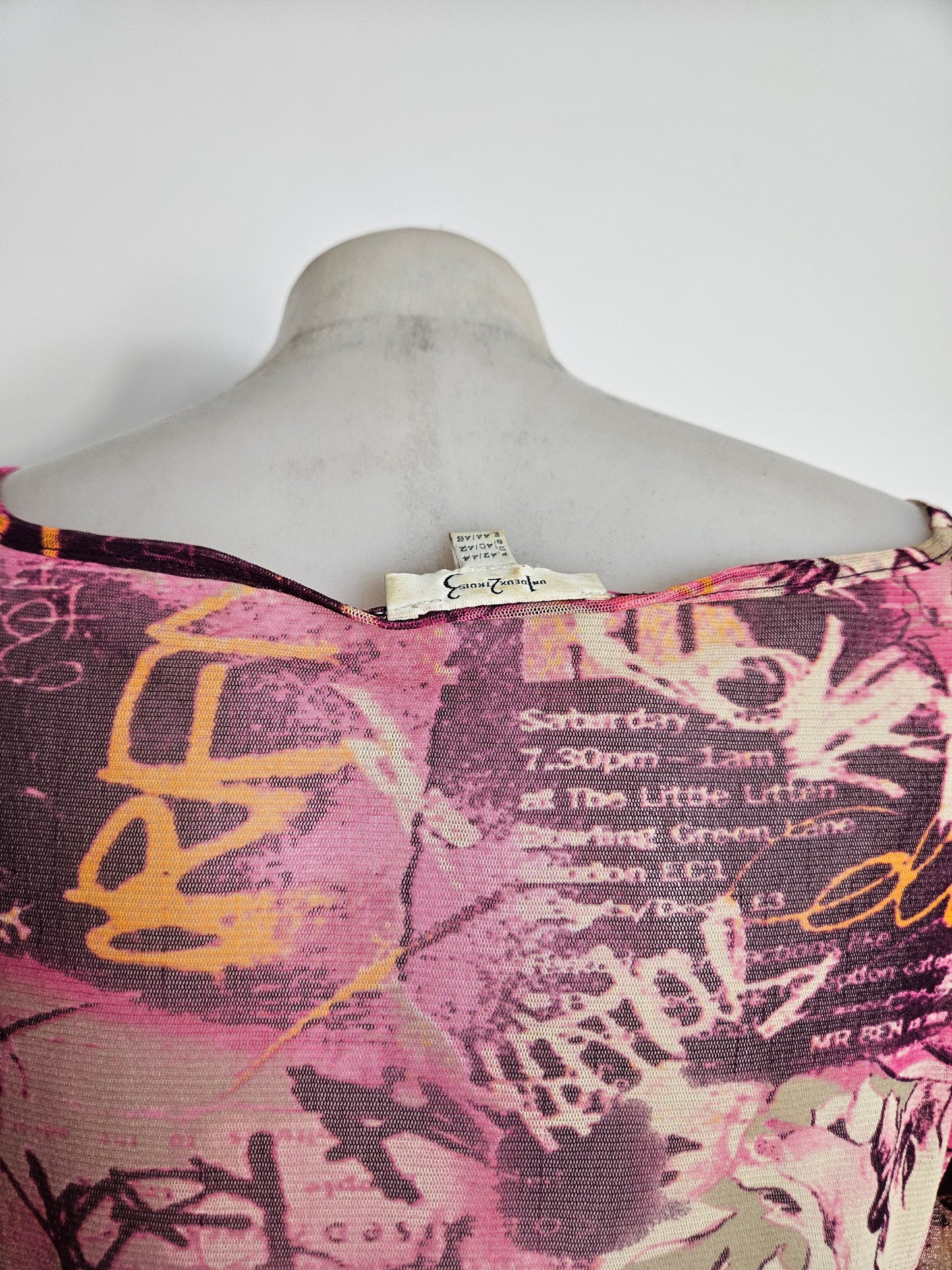 Haut en voile floral