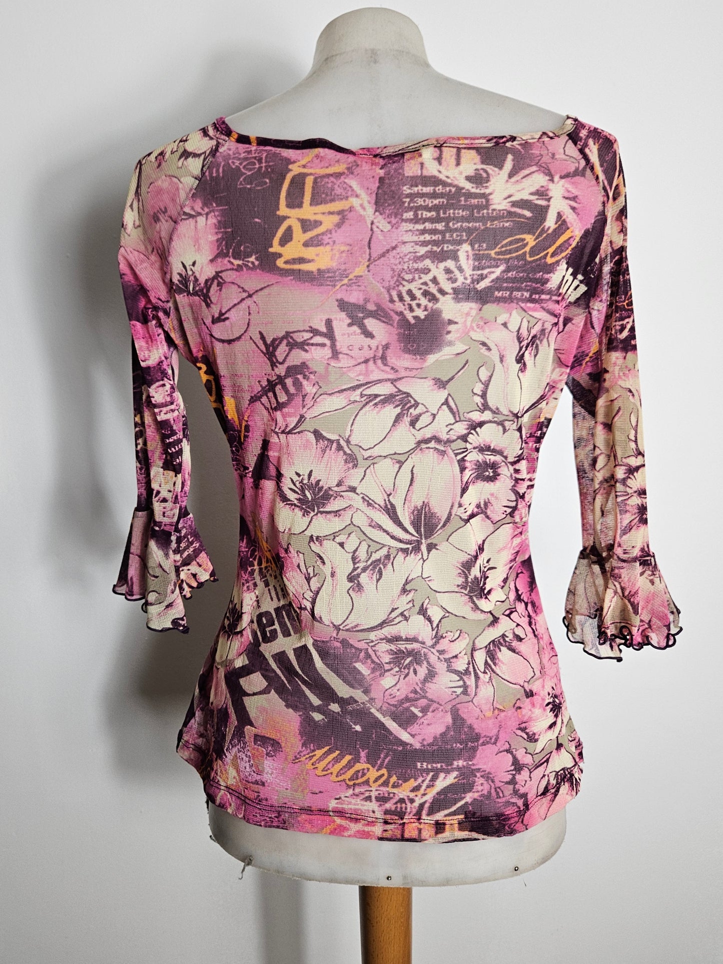 Haut en voile floral