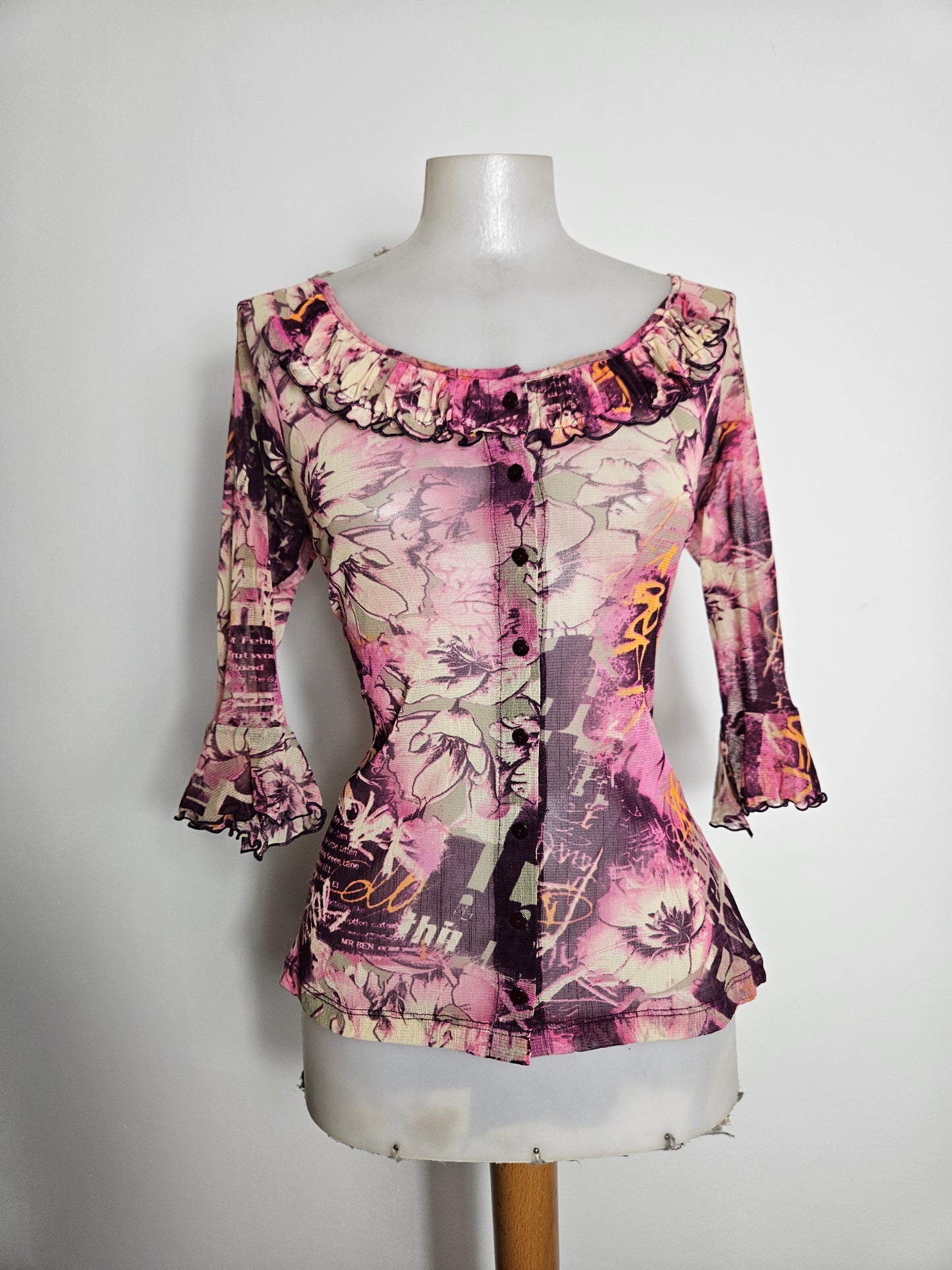 Haut en voile floral