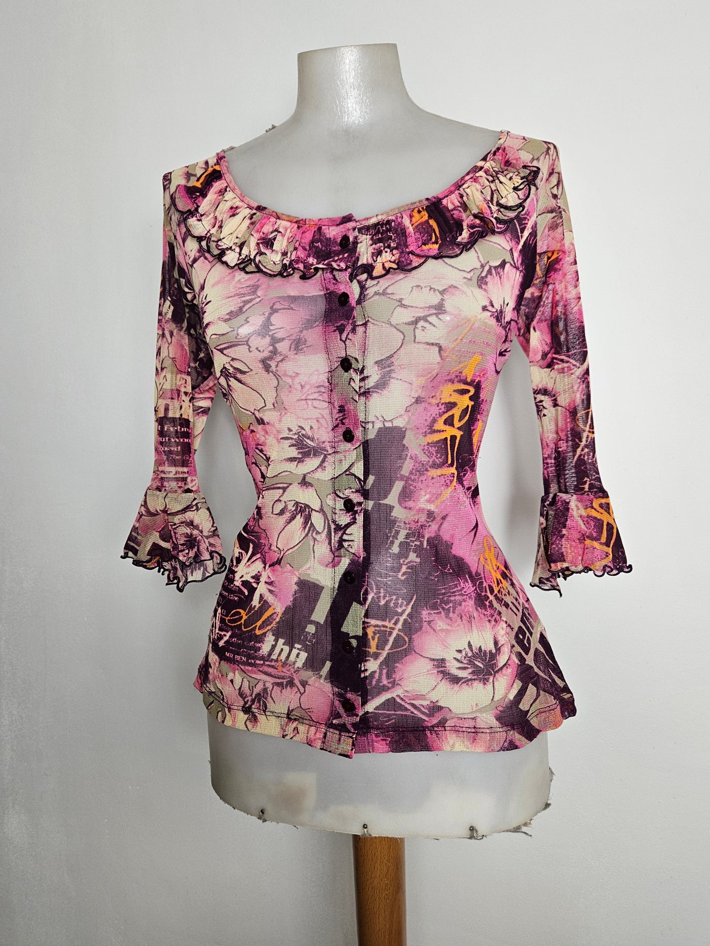 Haut en voile floral