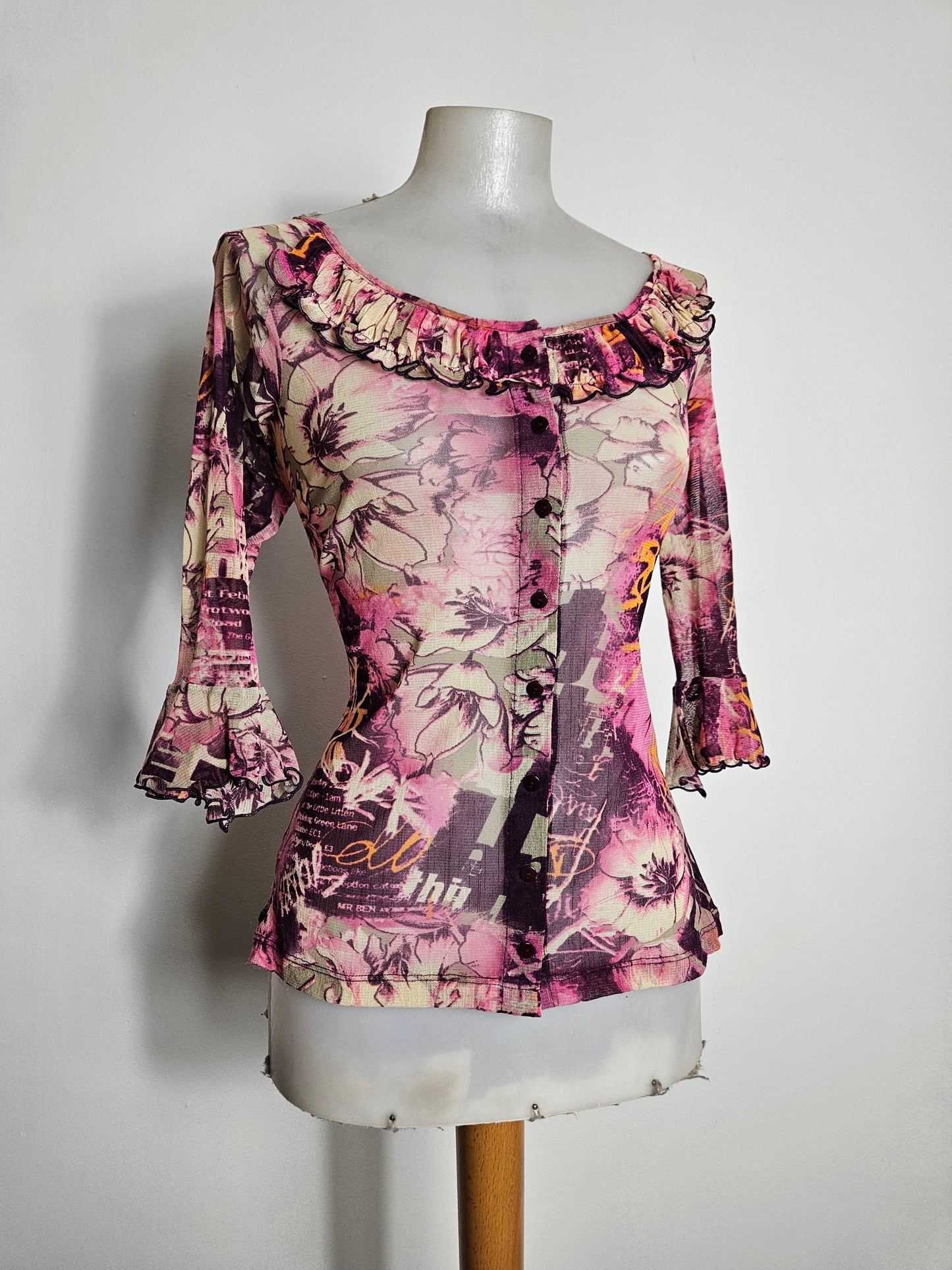 Haut en voile floral