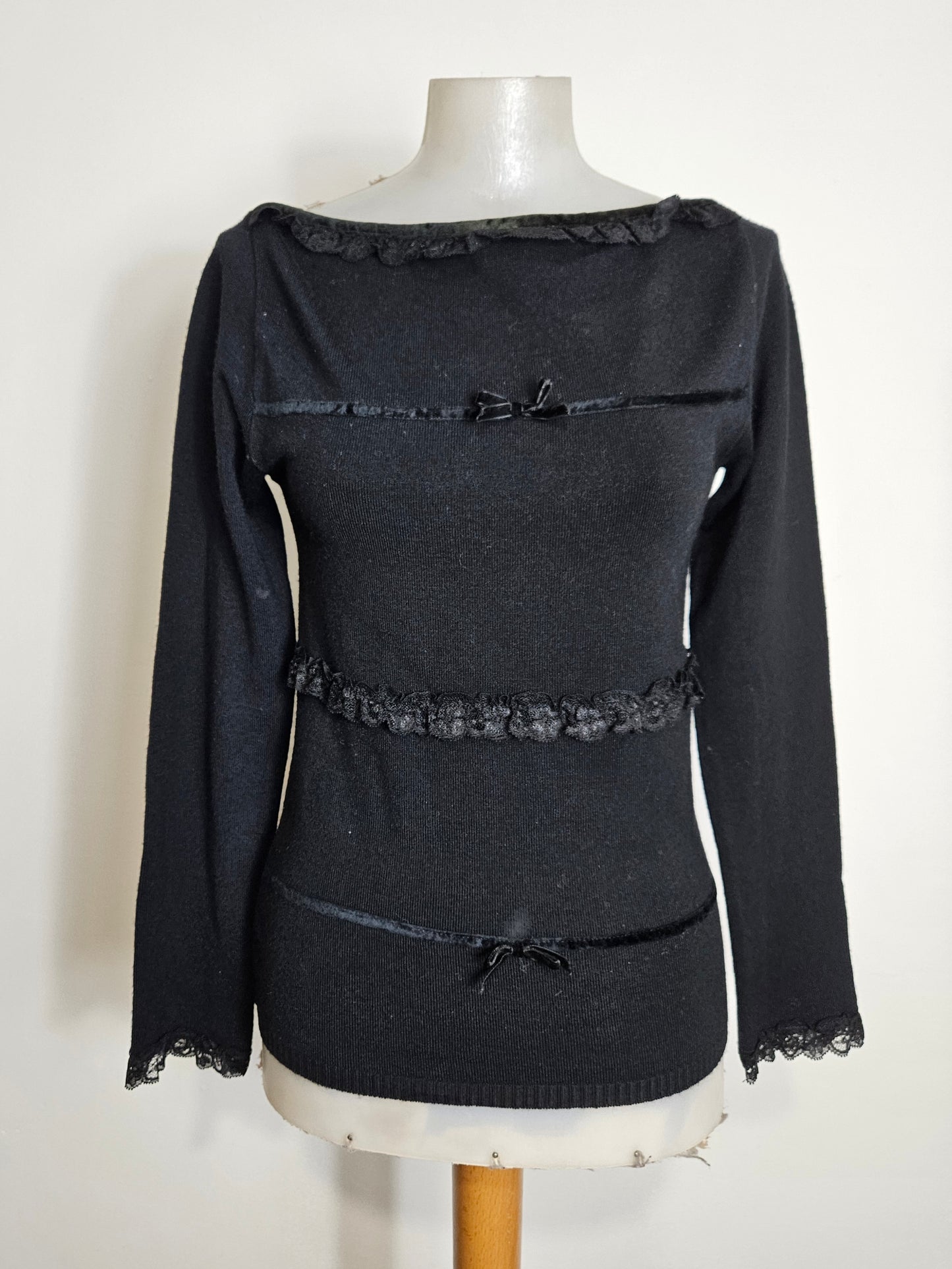 Pull fin détails noeuds