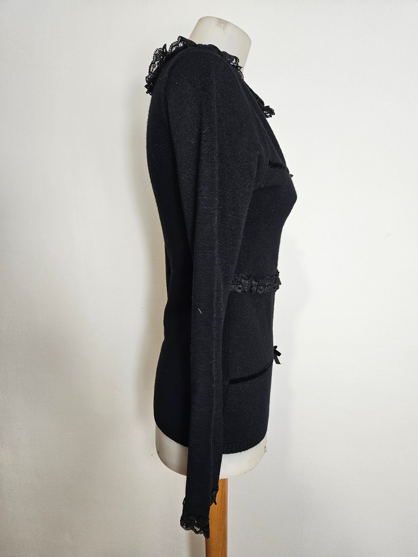Pull fin détails noeuds