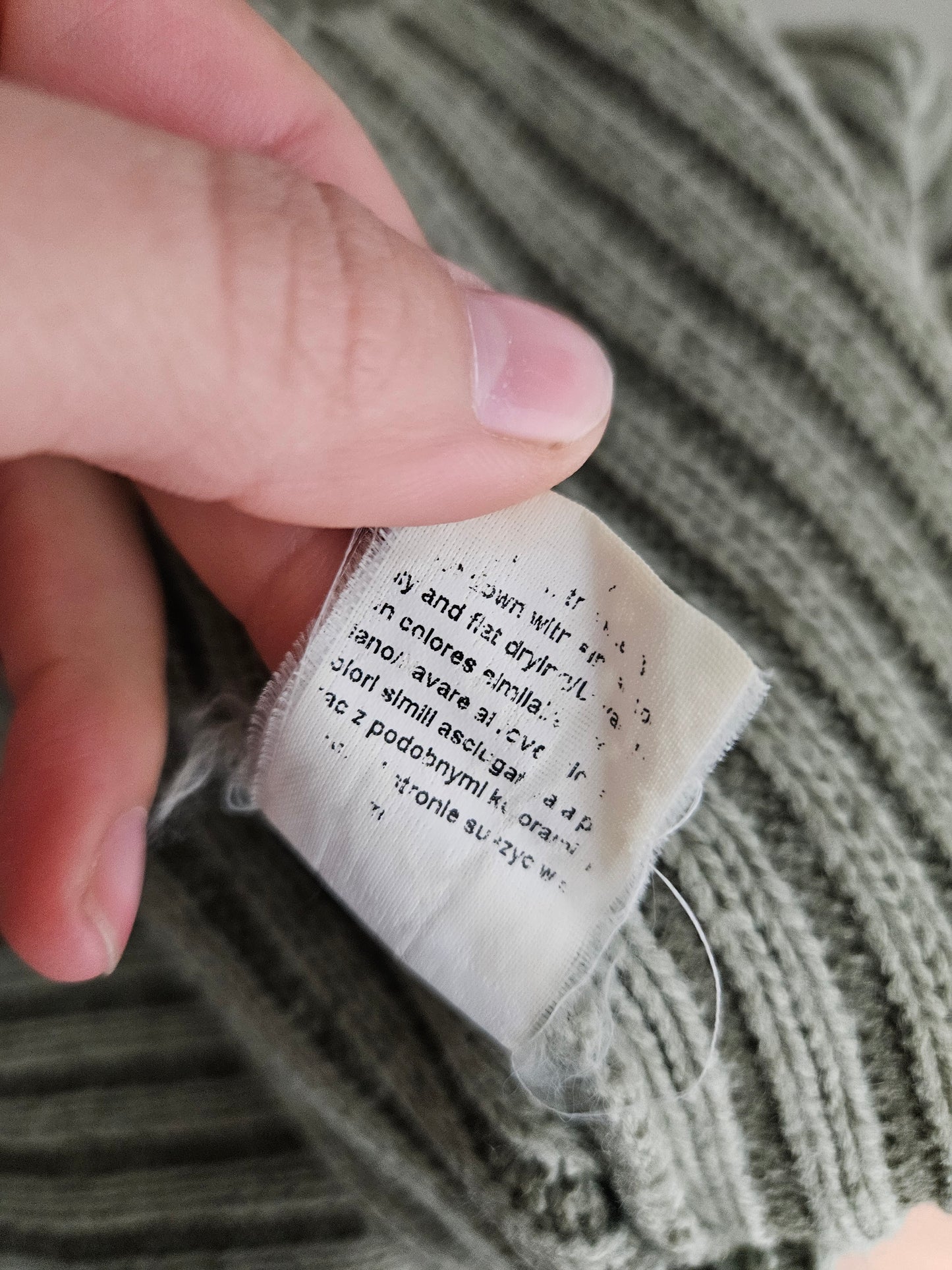 Pull côtelé kaki