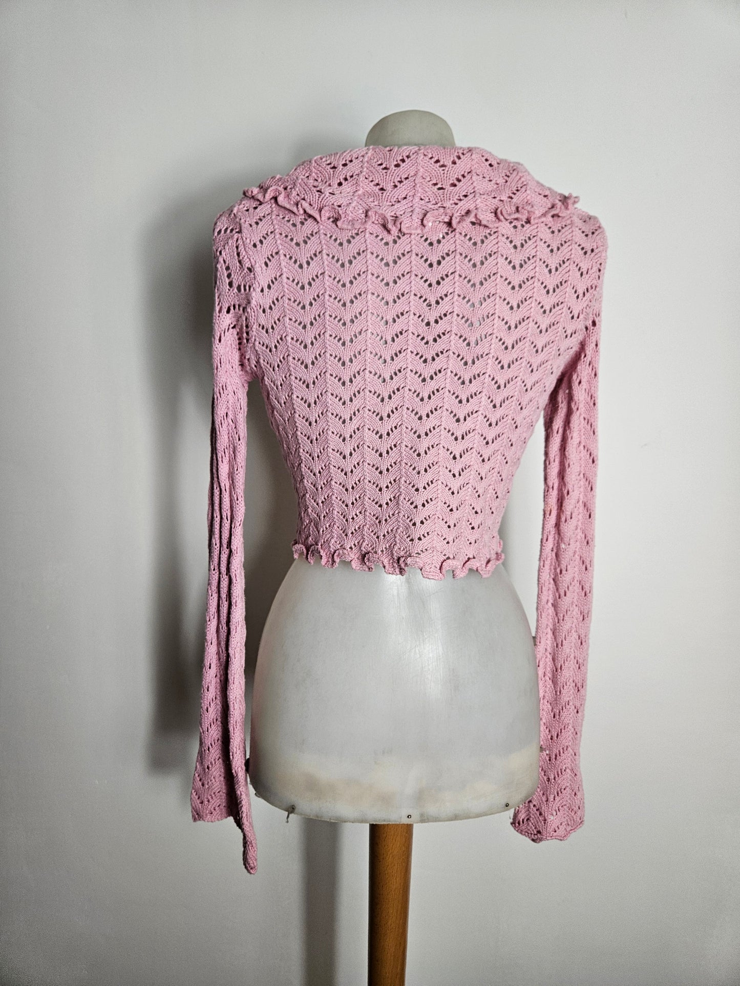 Boléro en crochet détails fleur