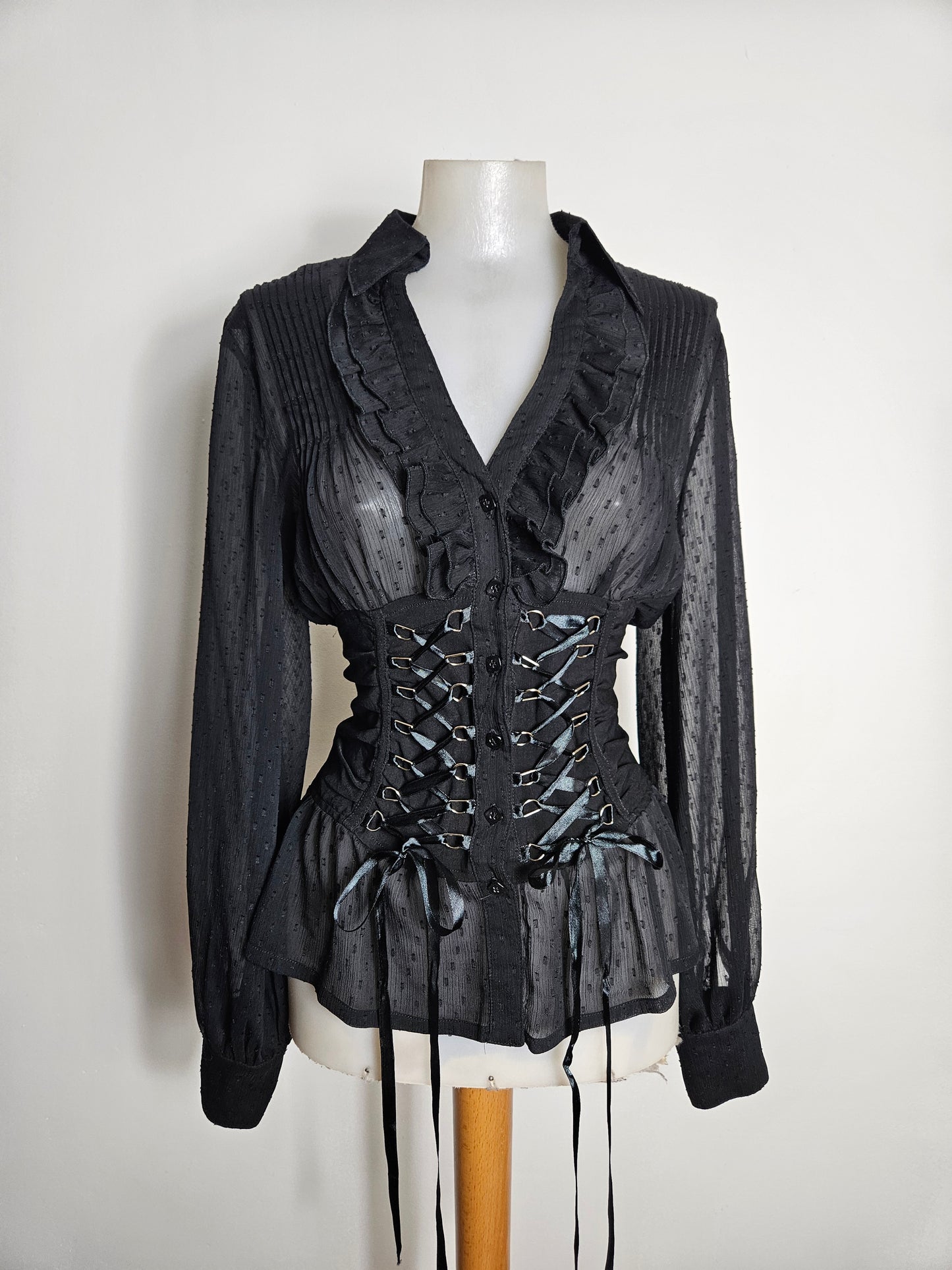 Chemise en voile à laçage