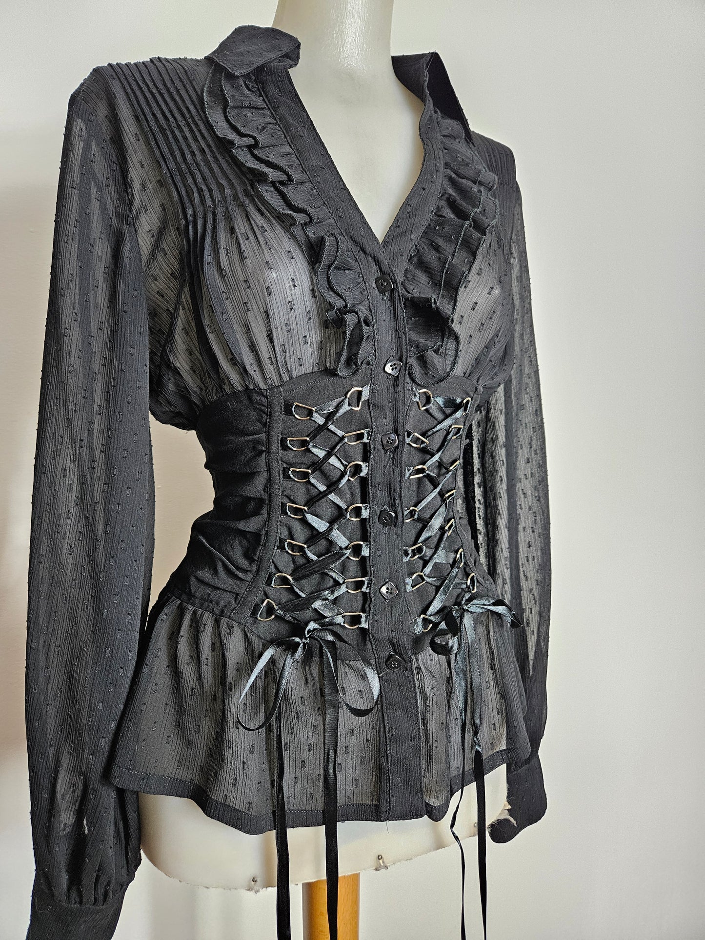 Chemise en voile à laçage