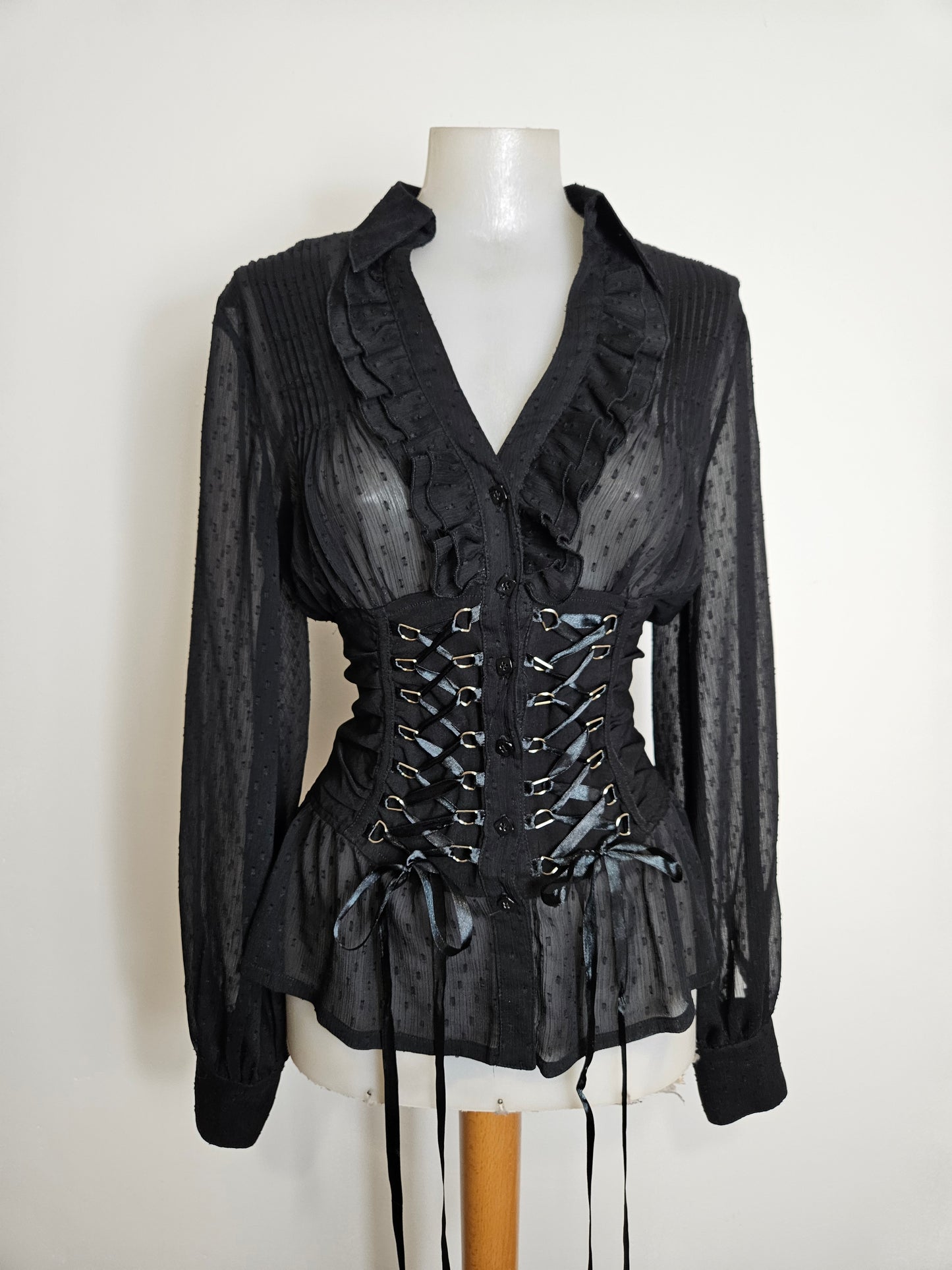 Chemise en voile à laçage