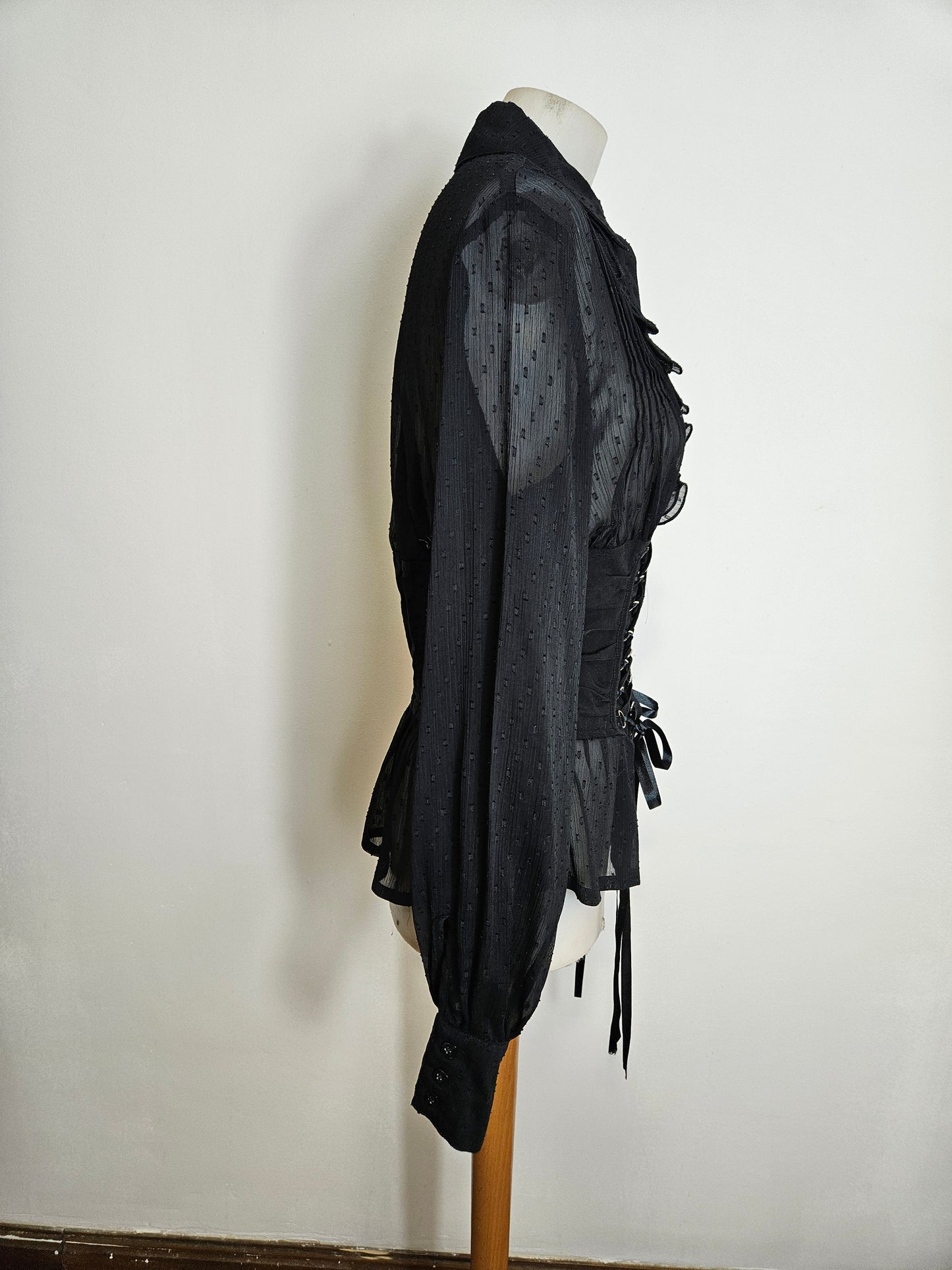 Chemise en voile à laçage