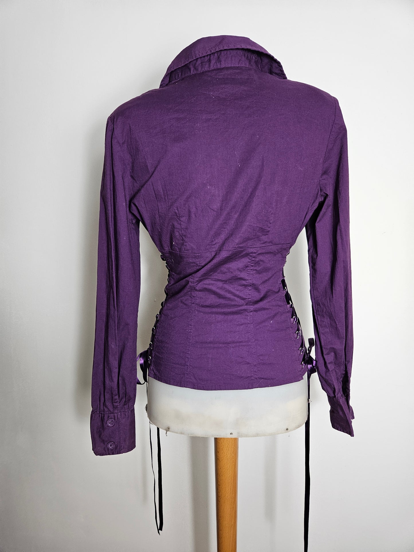 Chemise à zip détails laçage