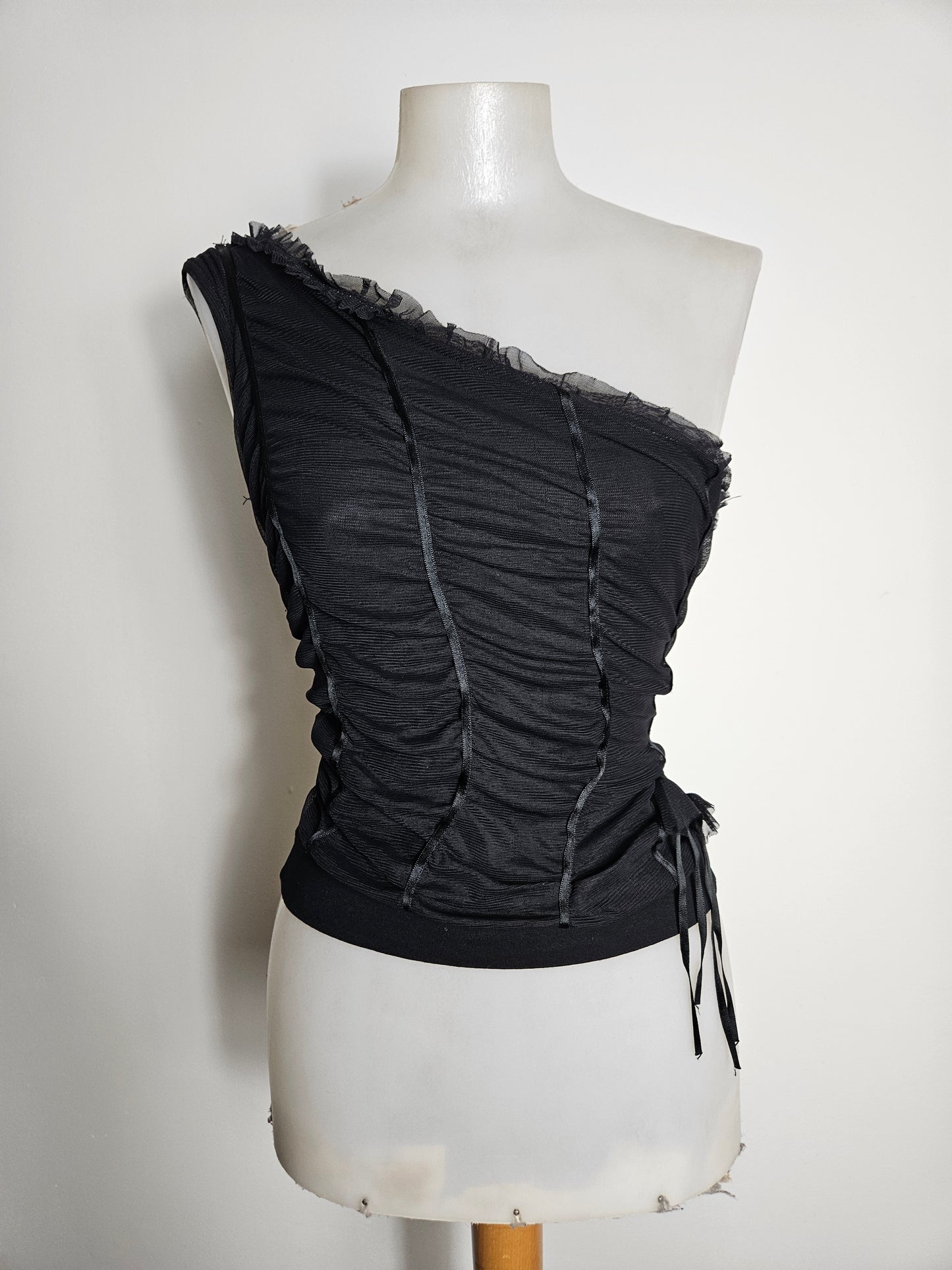 Haut asymétrique en voile plissé