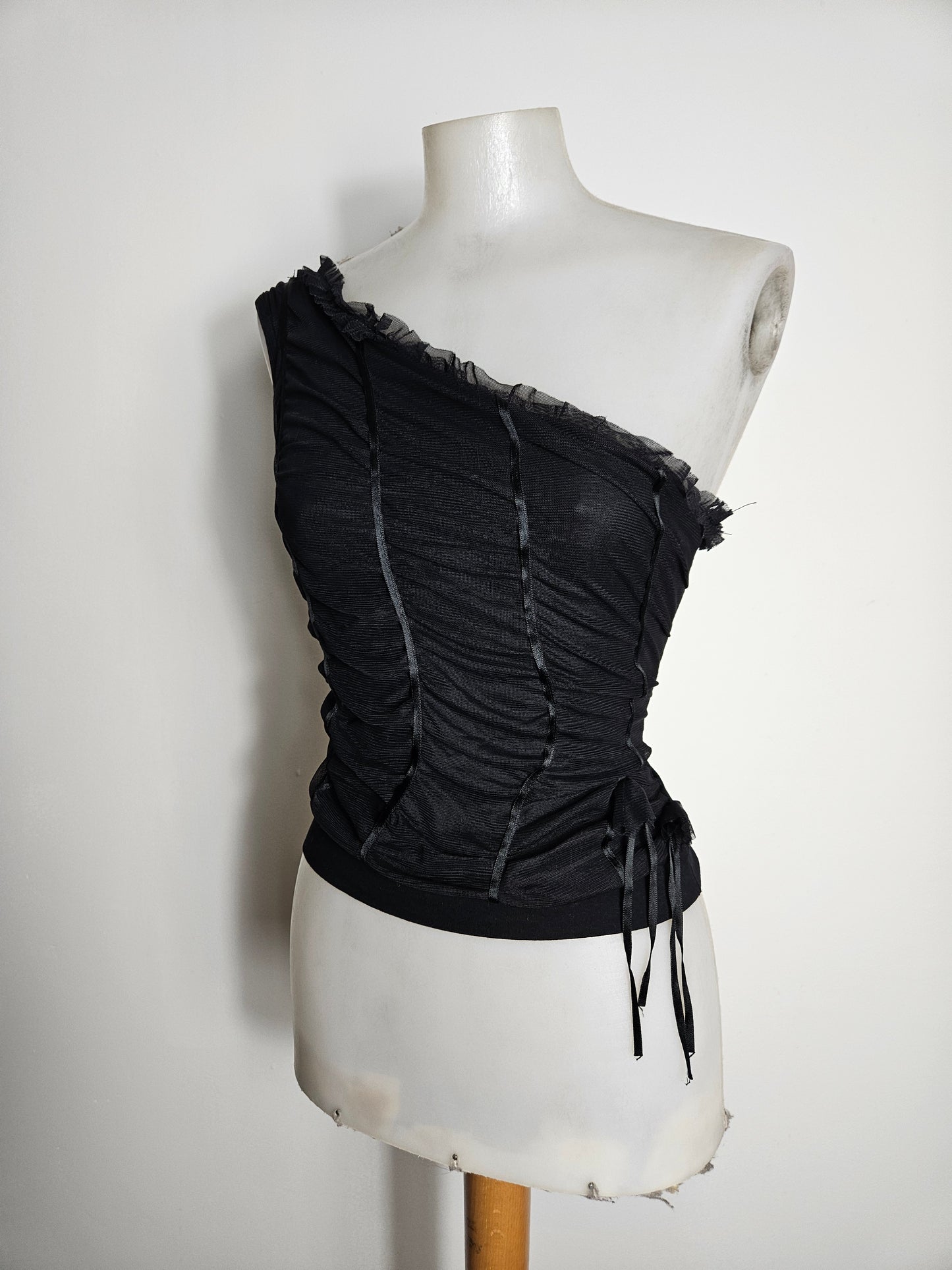 Haut asymétrique en voile plissé