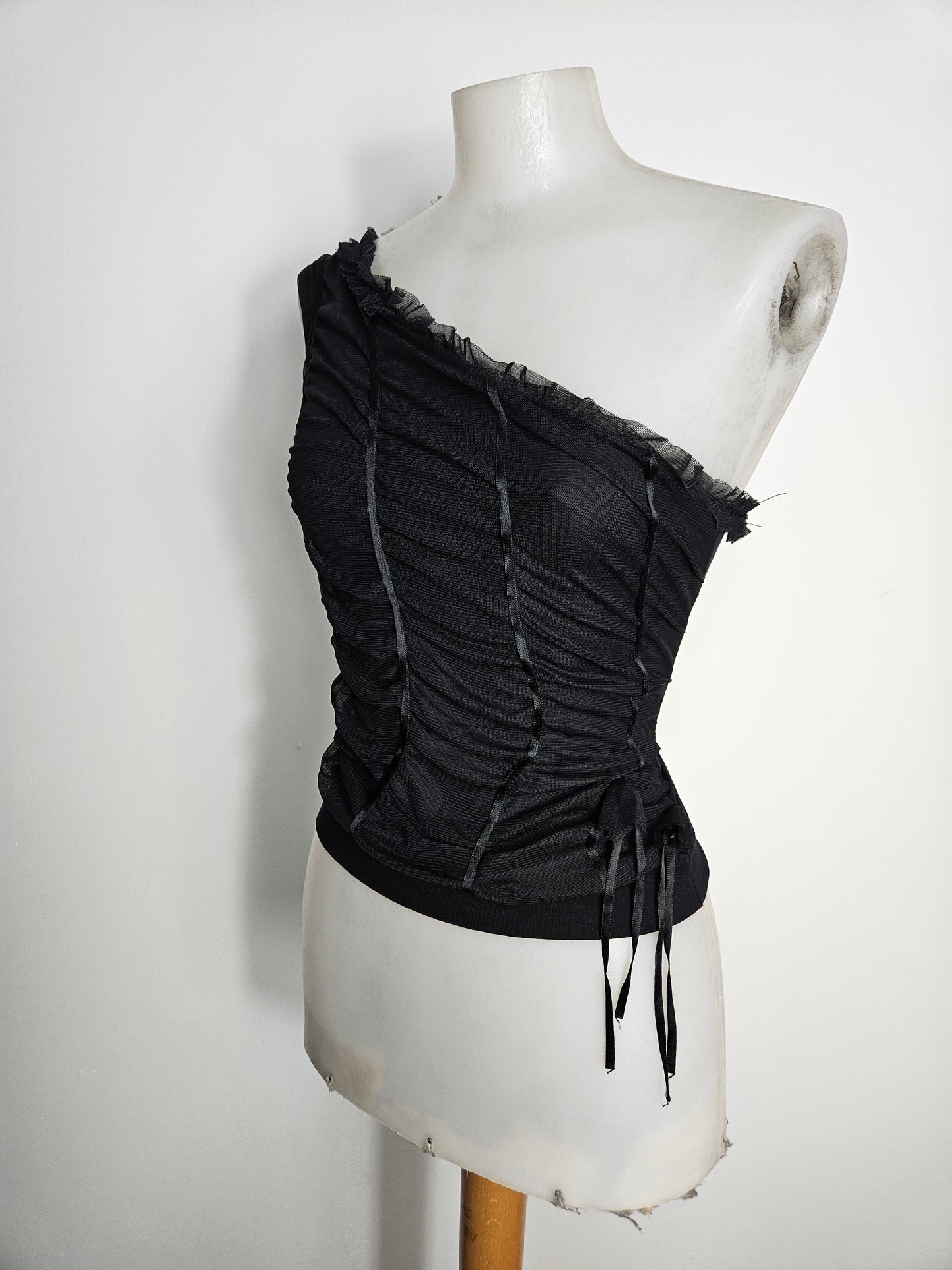 Haut asymétrique en voile plissé