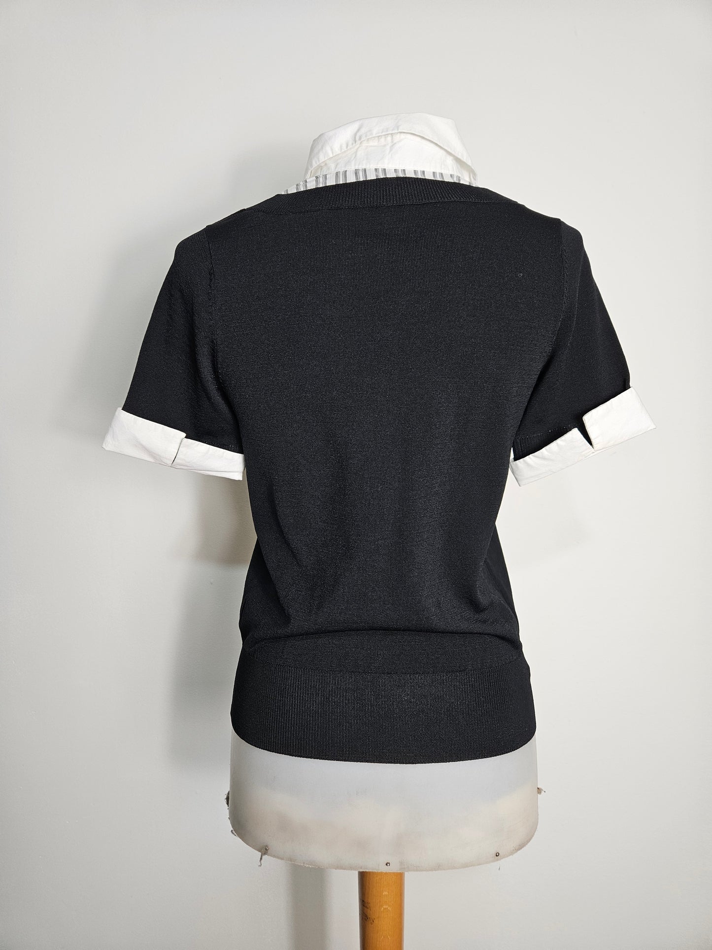 Haut en superposition col chemise