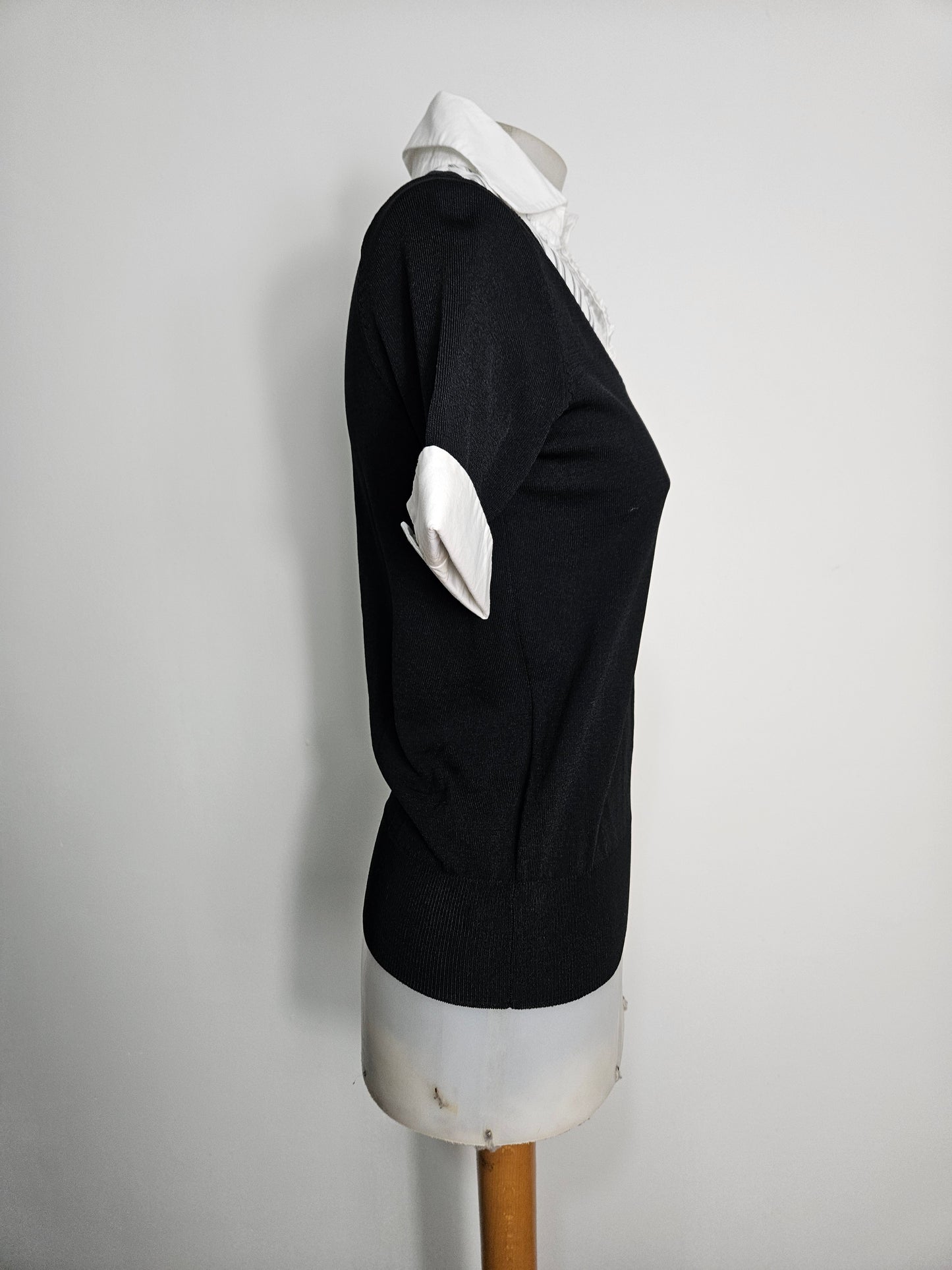 Haut en superposition col chemise