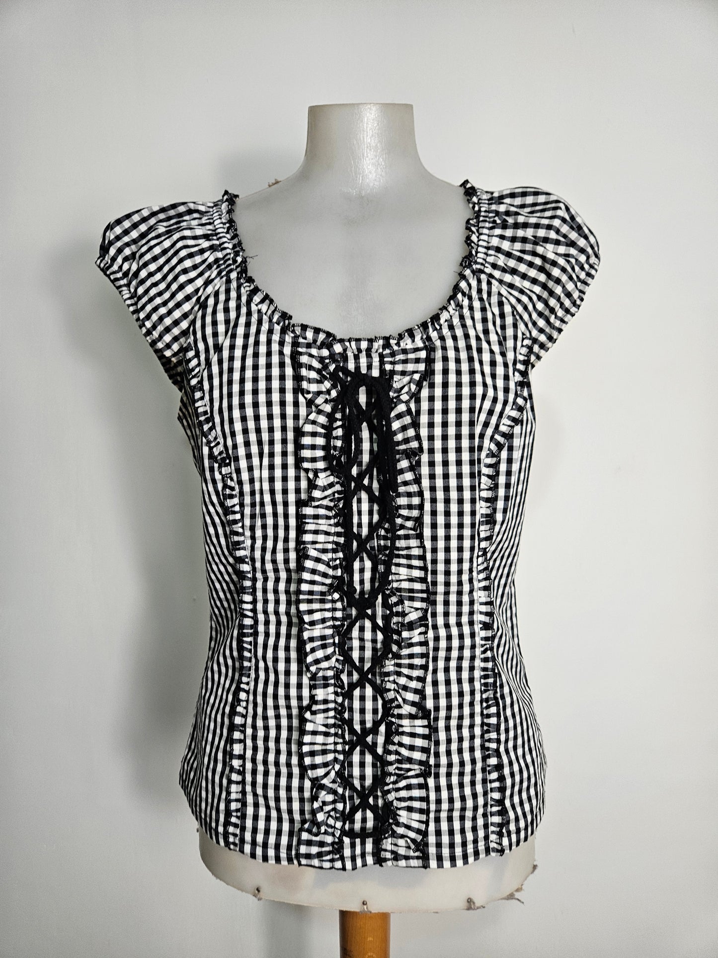 Haut esprit corset à carreaux