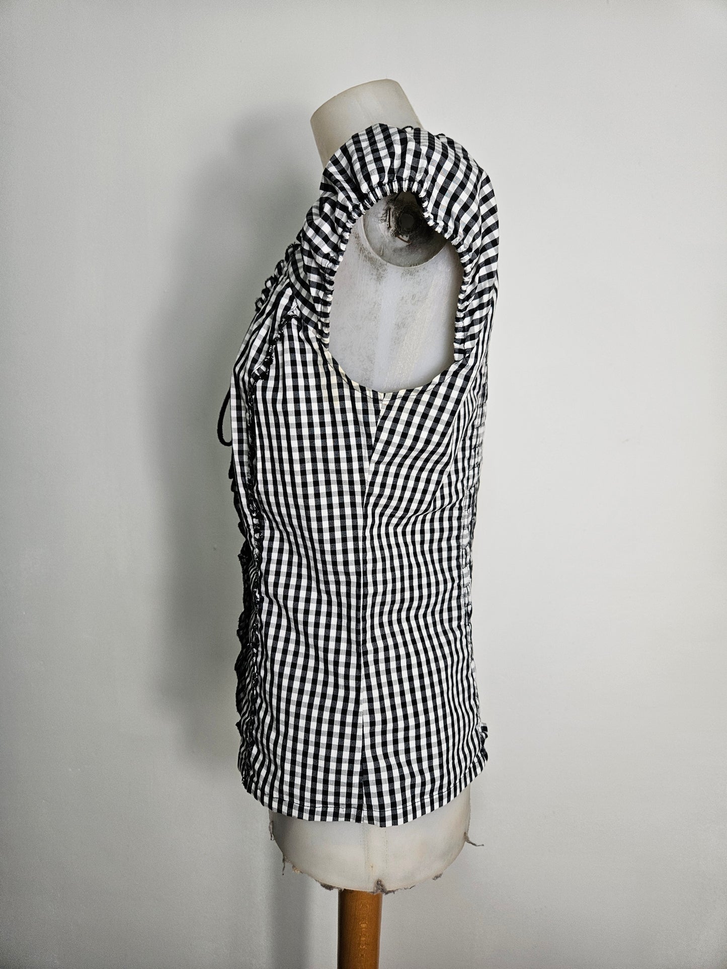 Haut esprit corset à carreaux