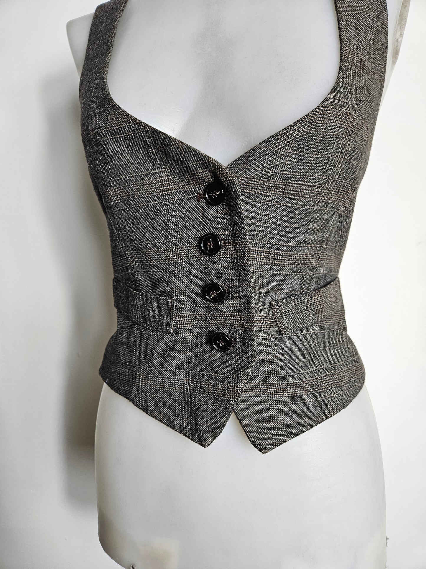 Veste barman tons marrons