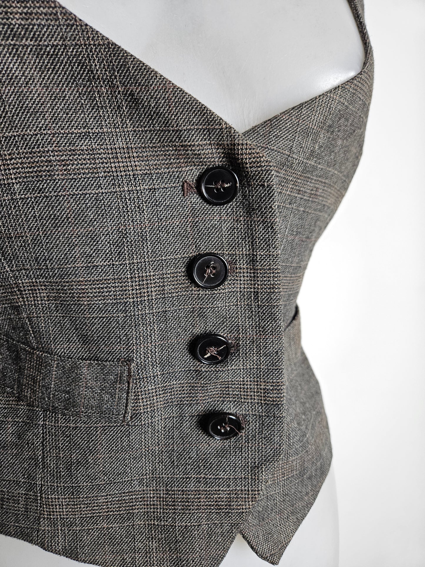 Veste barman tons marrons