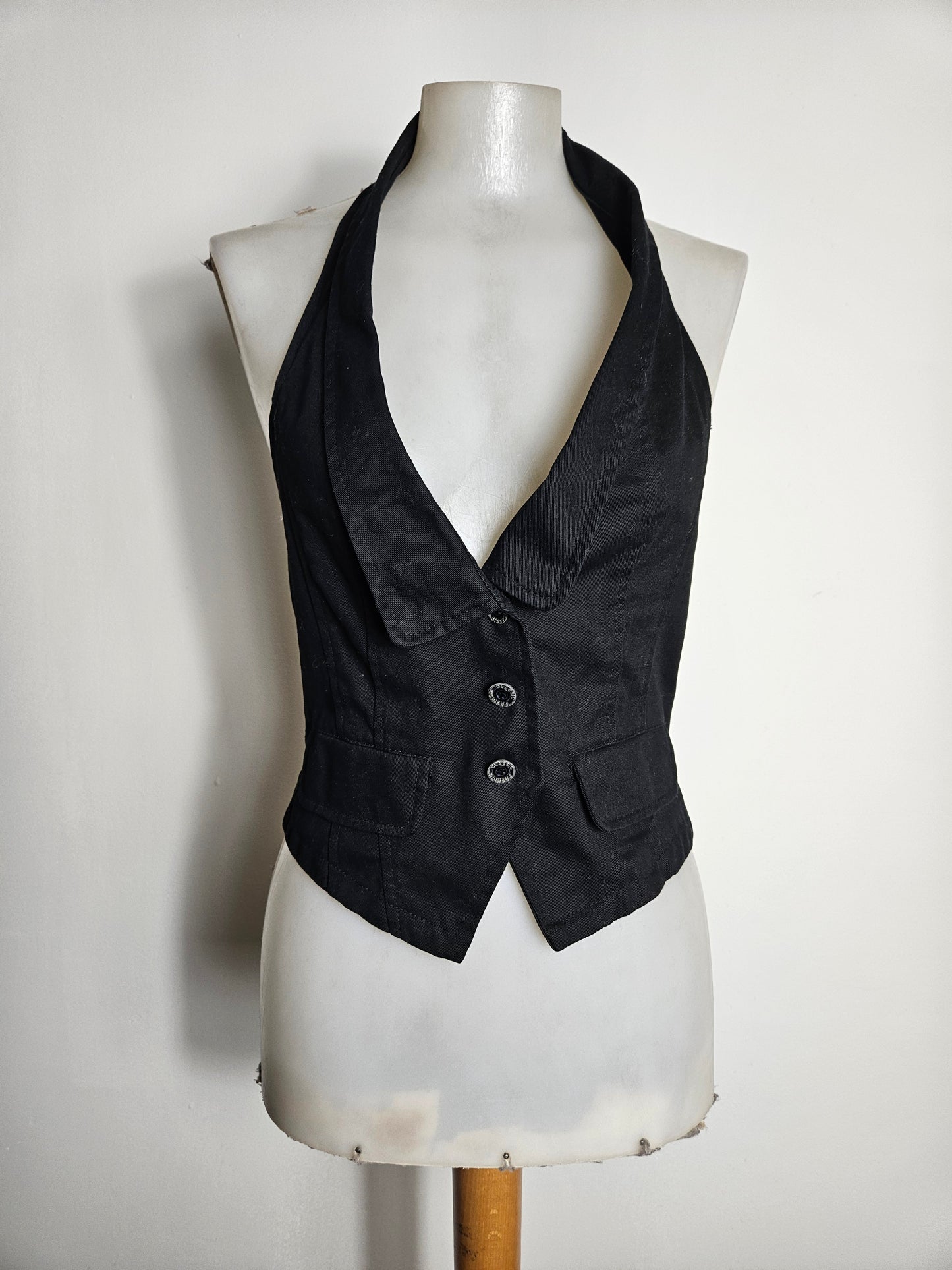 Veste barman dos nu noire