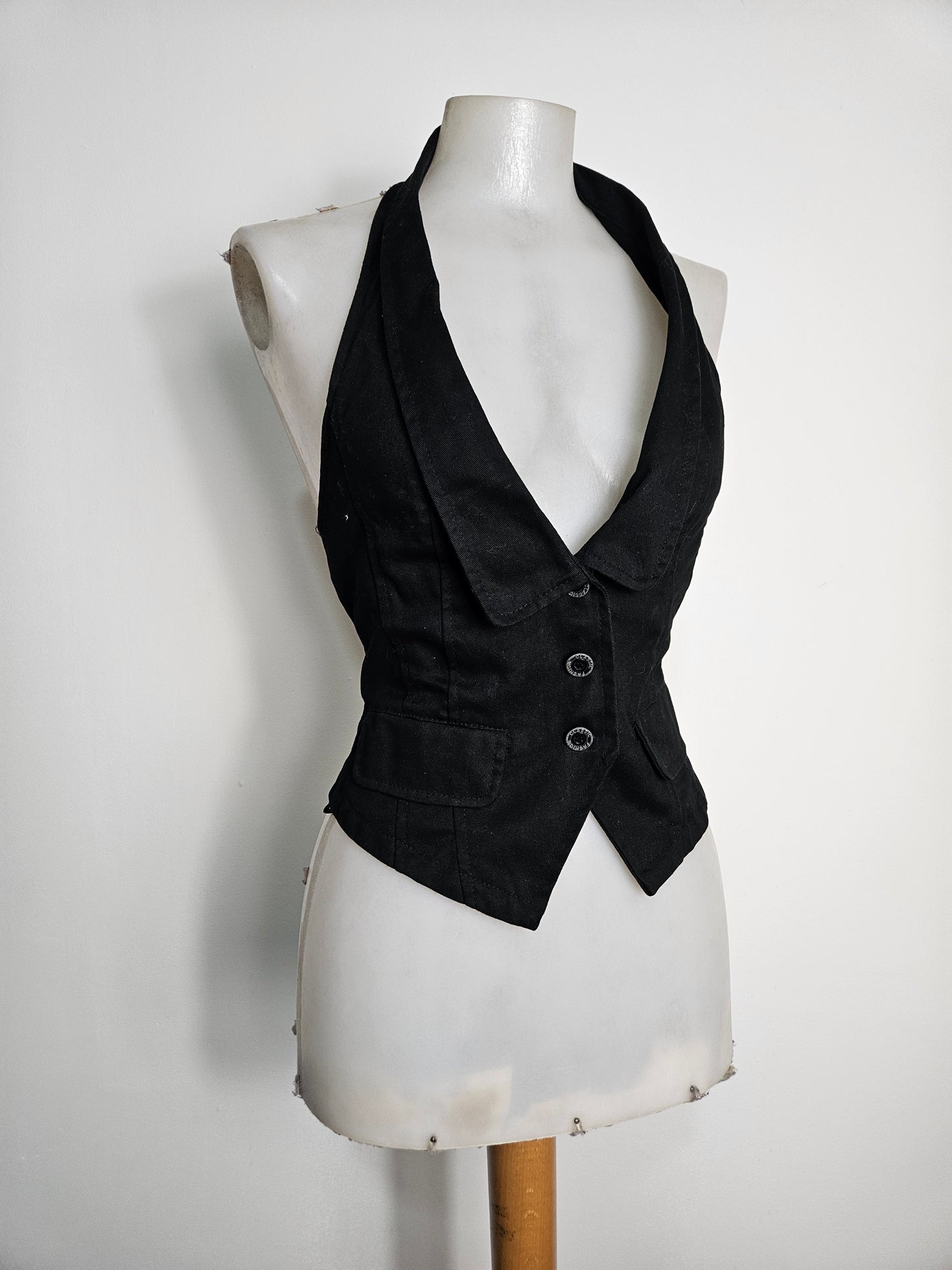 Veste barman dos nu noire