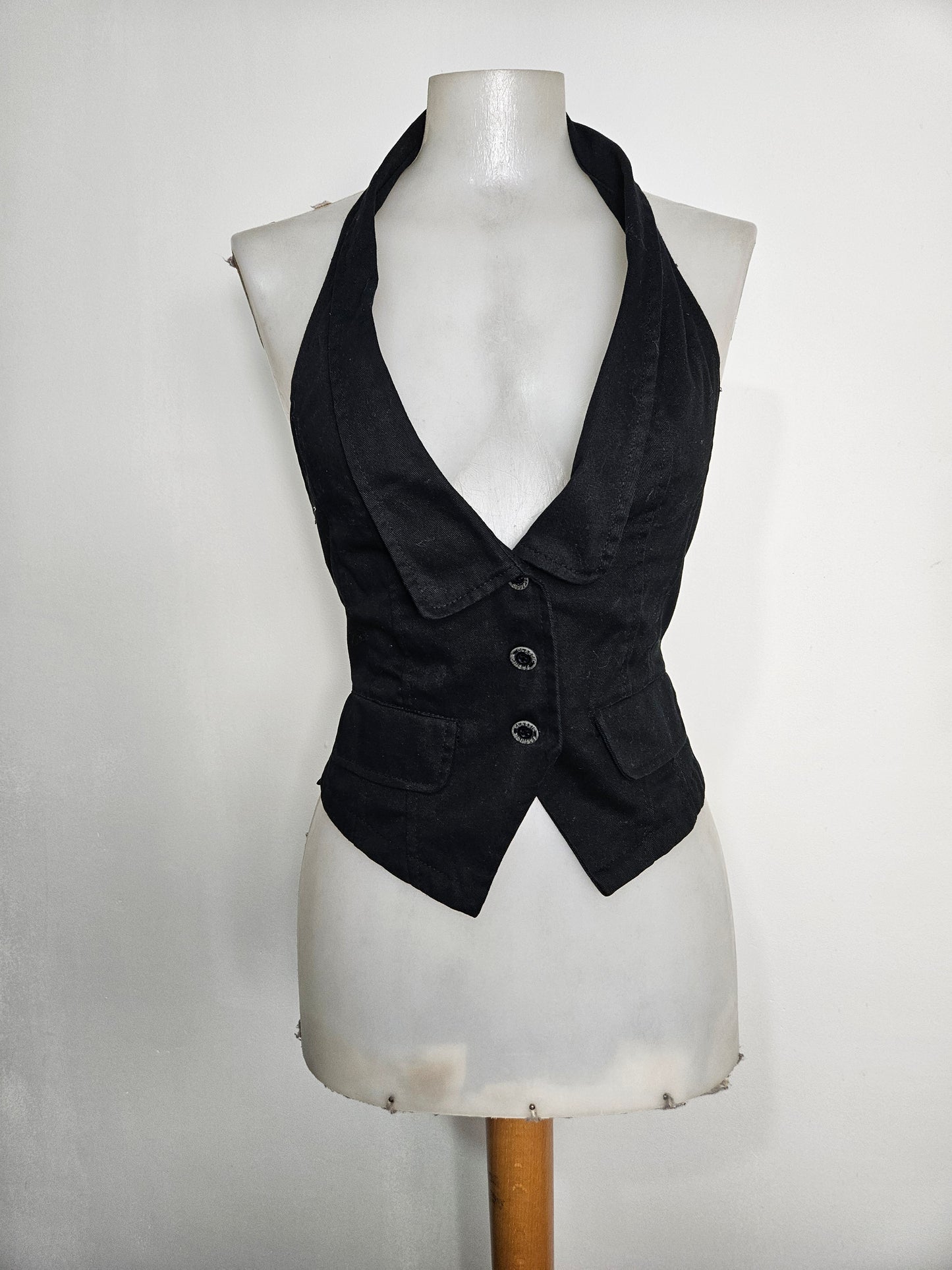 Veste barman dos nu noire