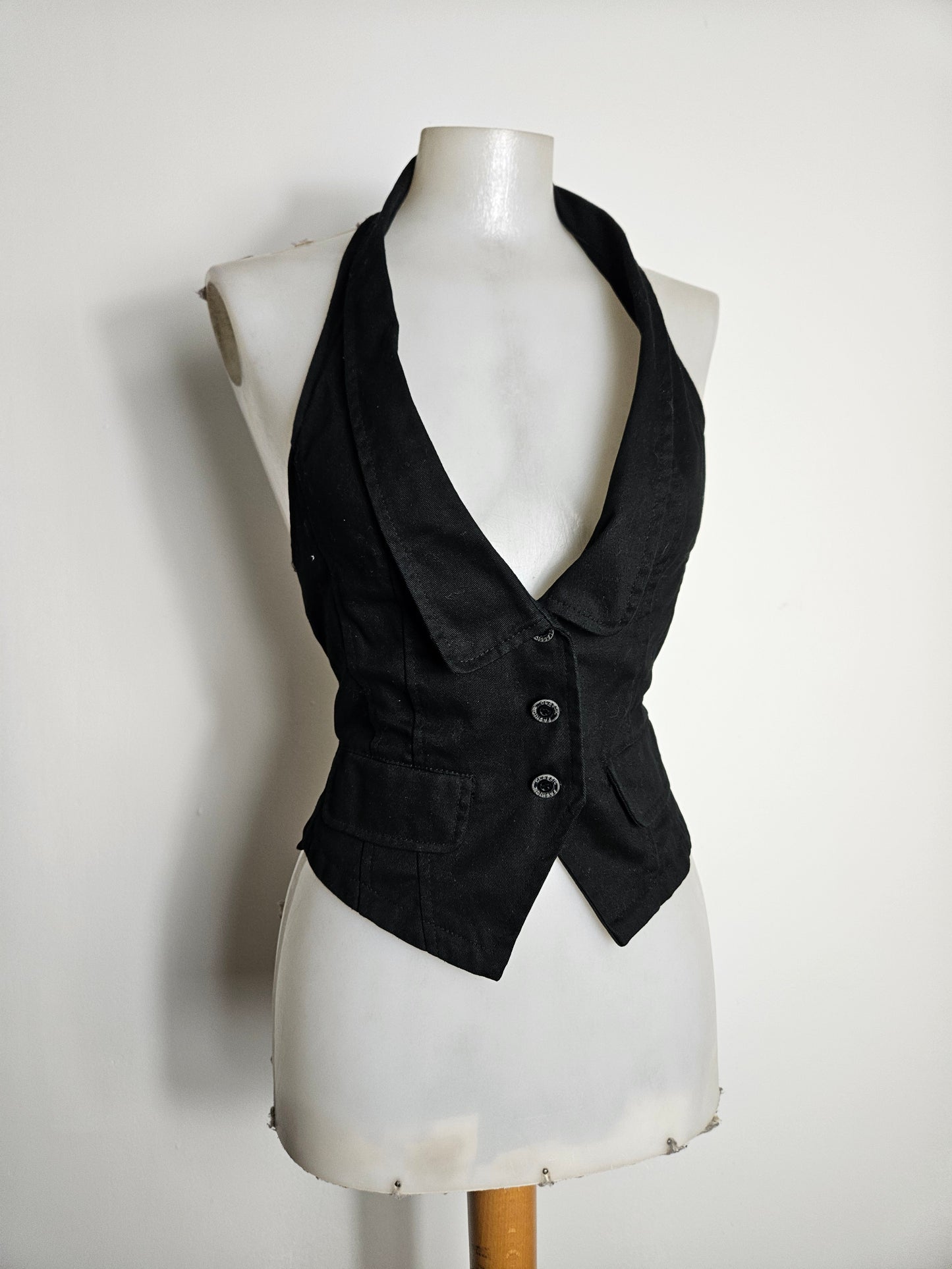 Veste barman dos nu noire