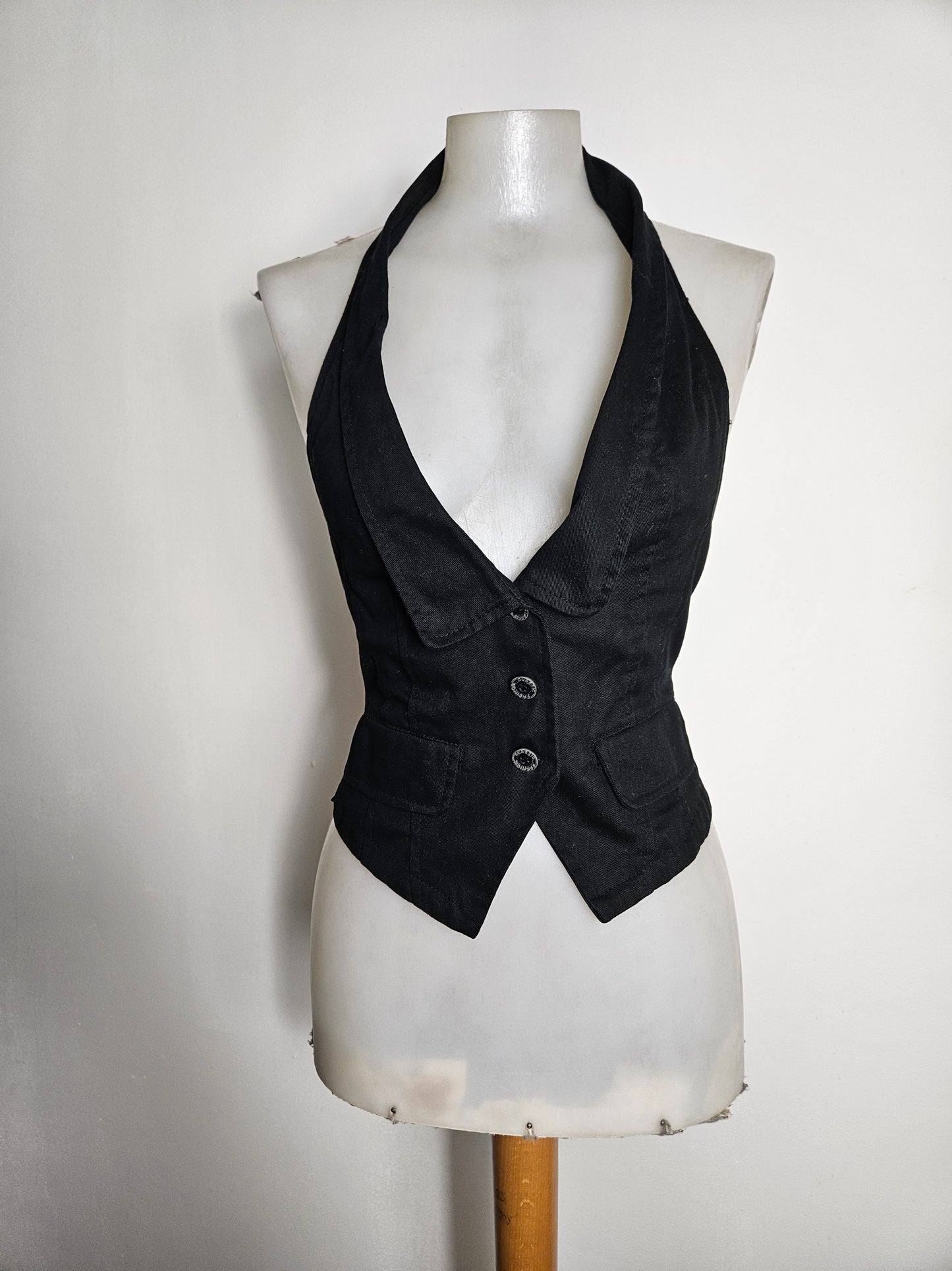 Veste barman dos nu noire