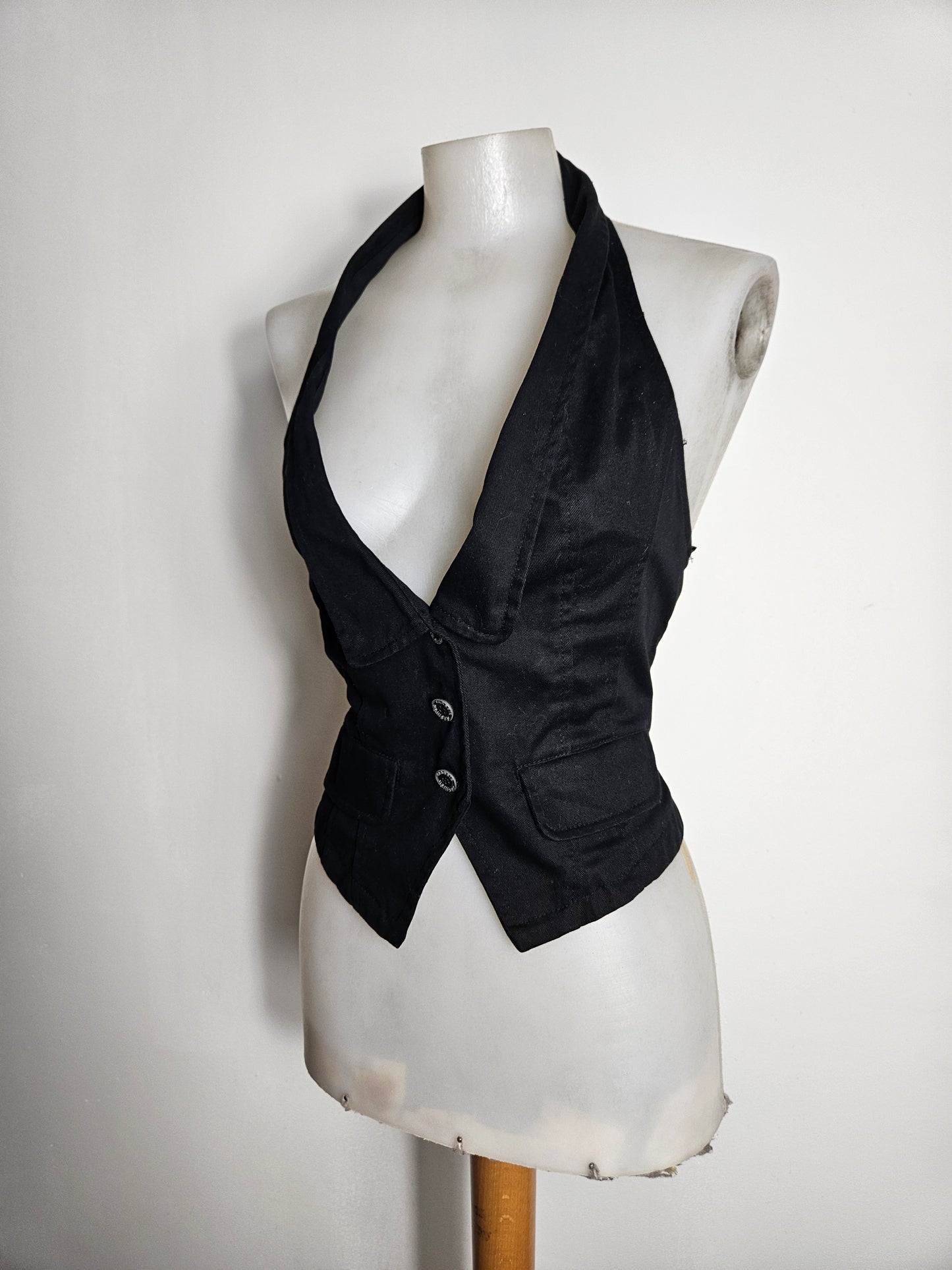 Veste barman dos nu noire