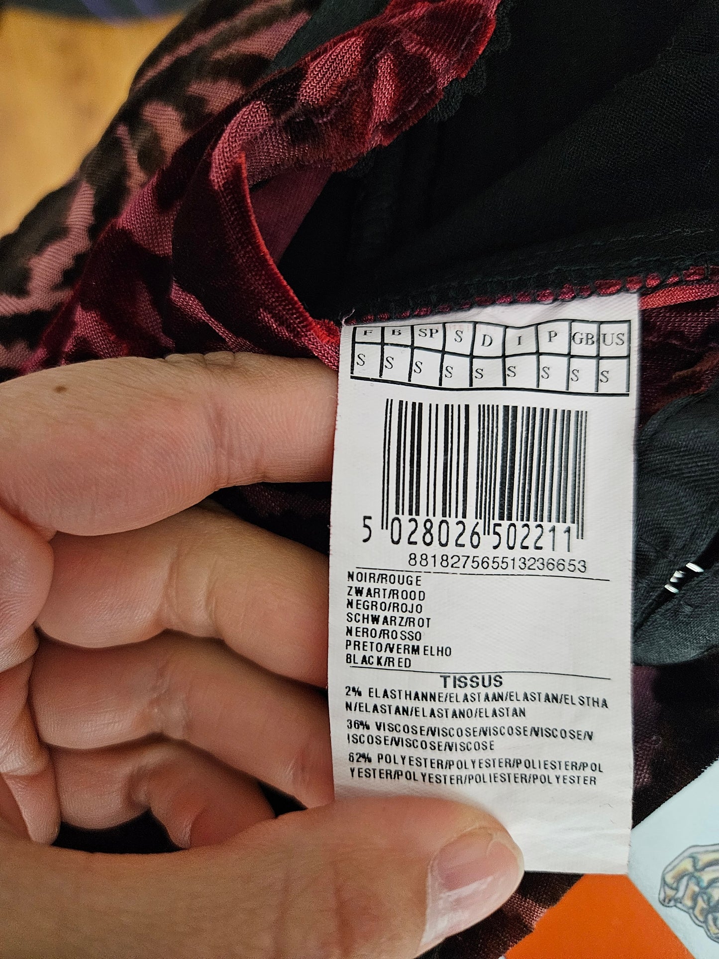 Haut esprit corset motif velours ras