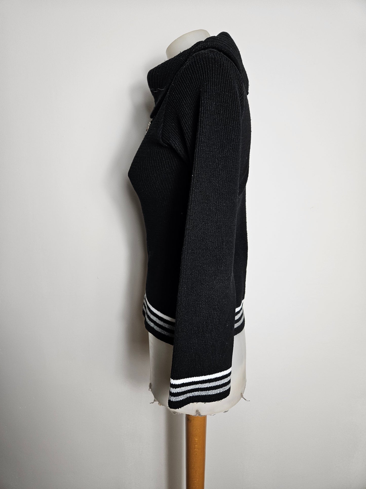 Pull col à revers détails zip