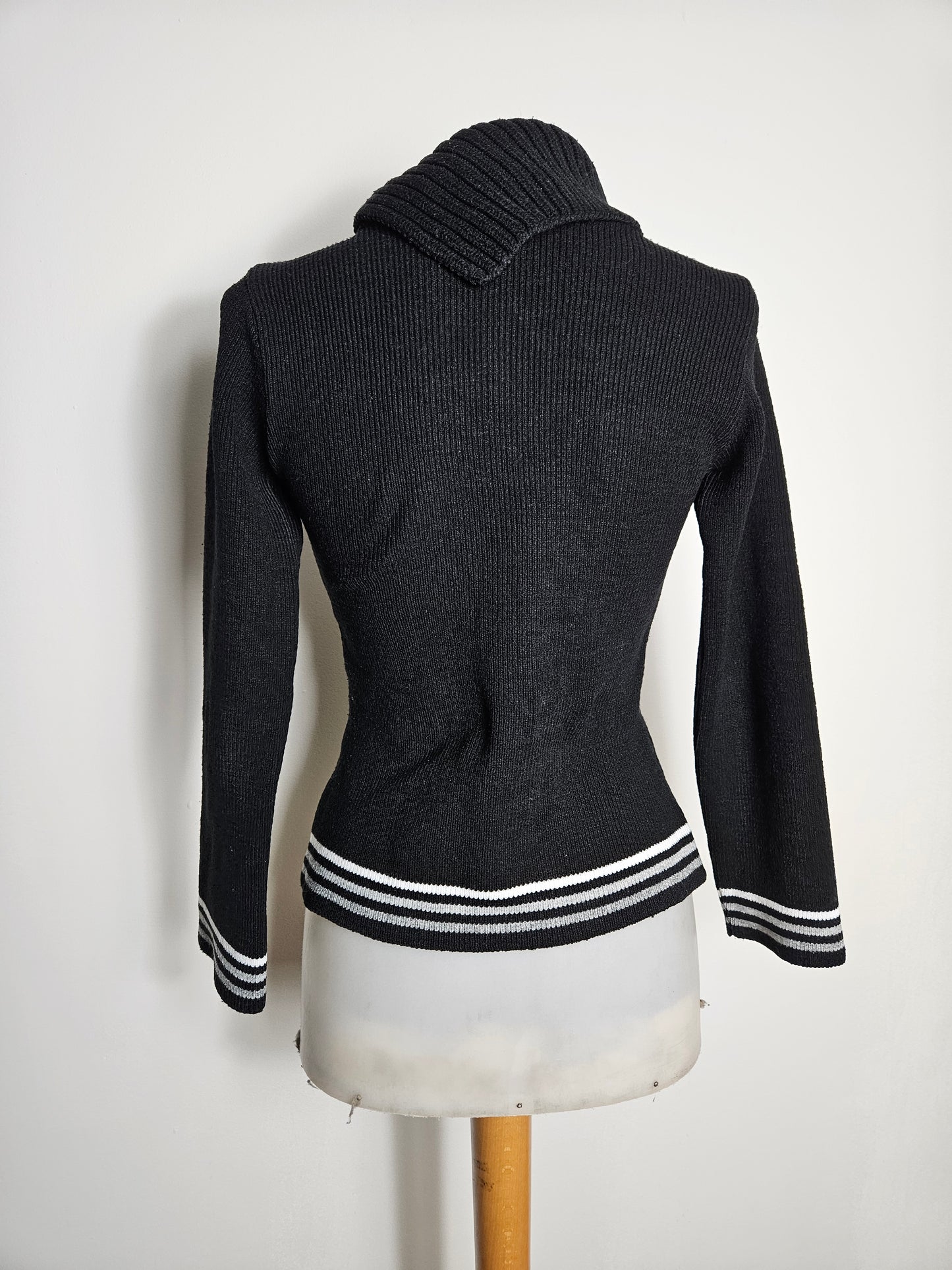 Pull col à revers détails zip