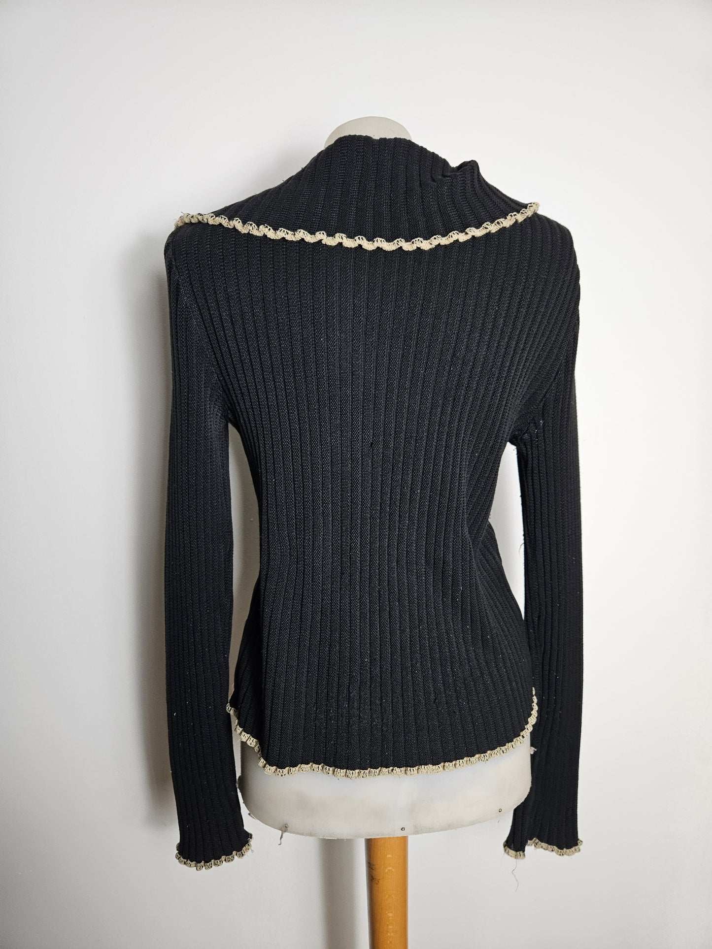 Pull côtelé à zip