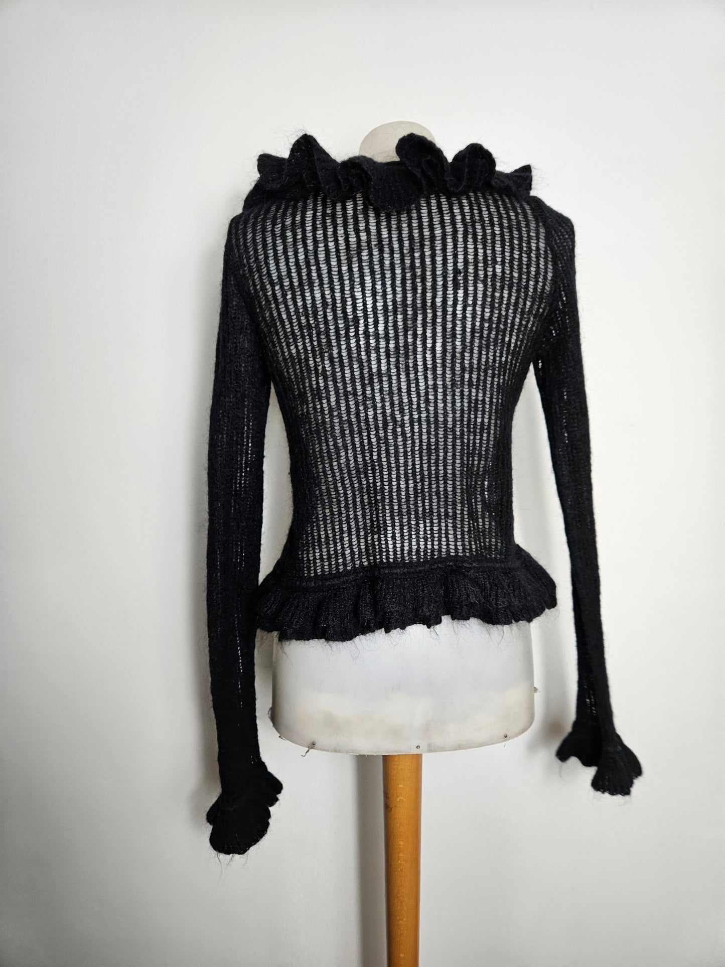 Boléro en crochet noir