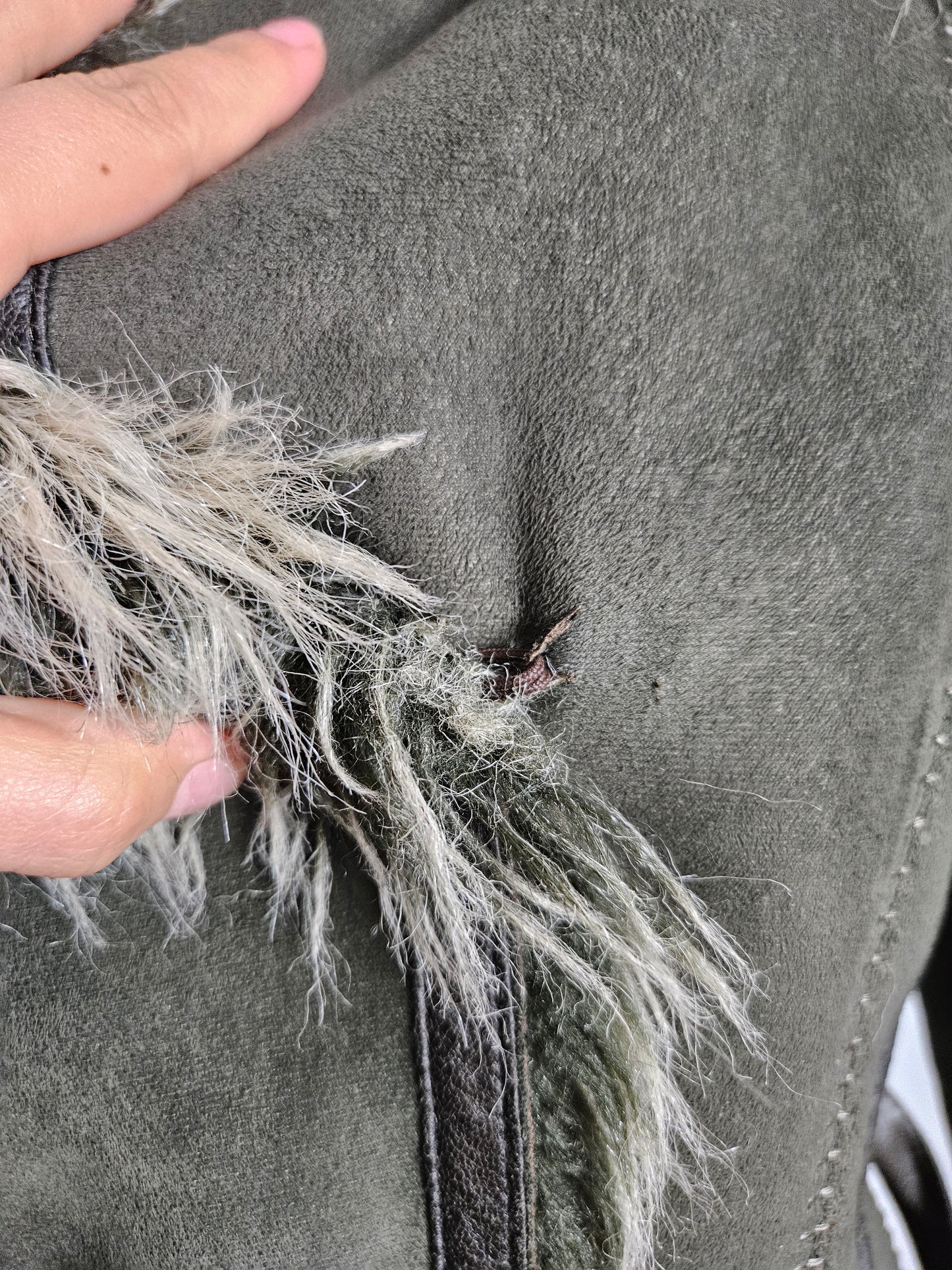 Manteau similidaim et fausse fourrure