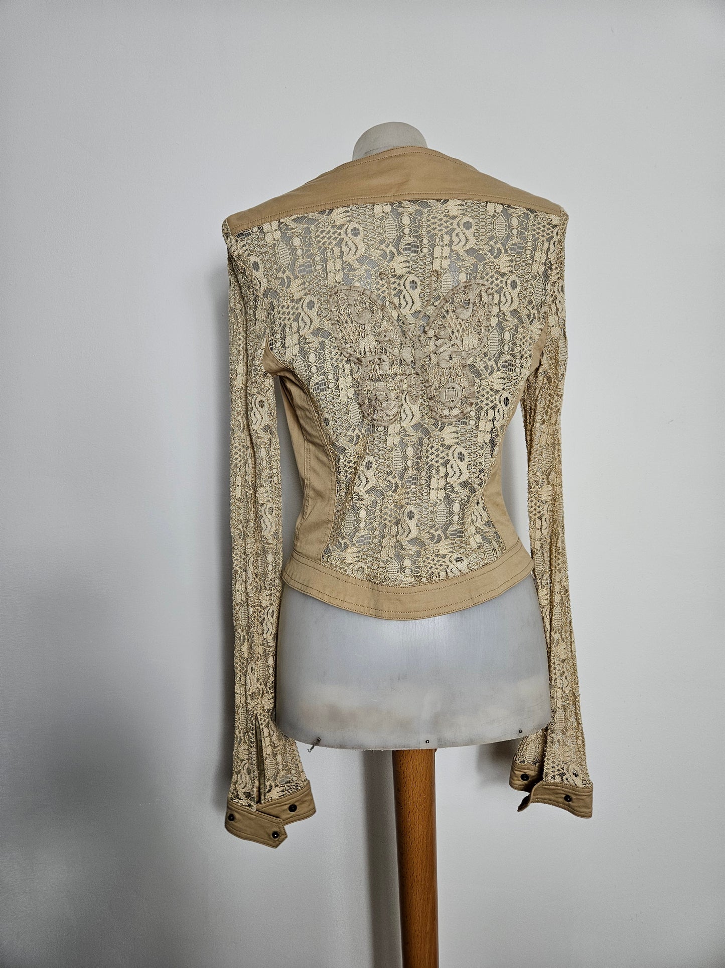 Haut à double zip dos dentelle