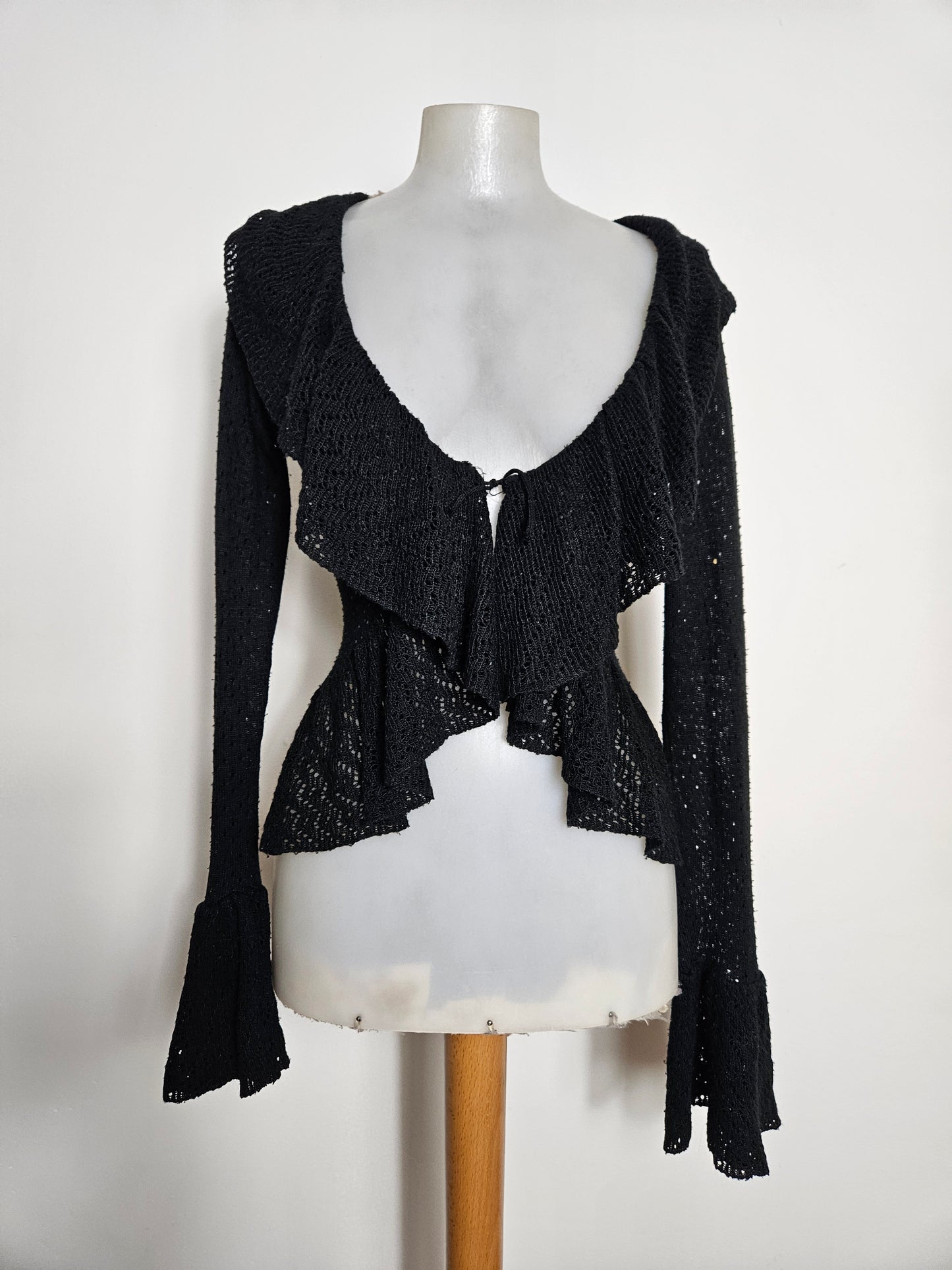 Cardigan en crochet noir